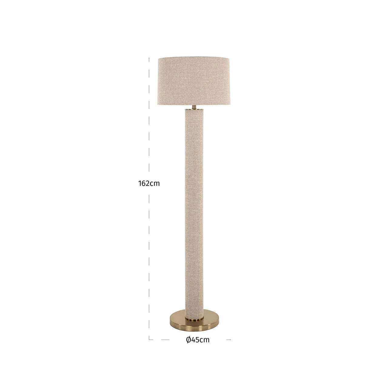 Richmond Interiors Joline Beige Chenille Floor Lamp