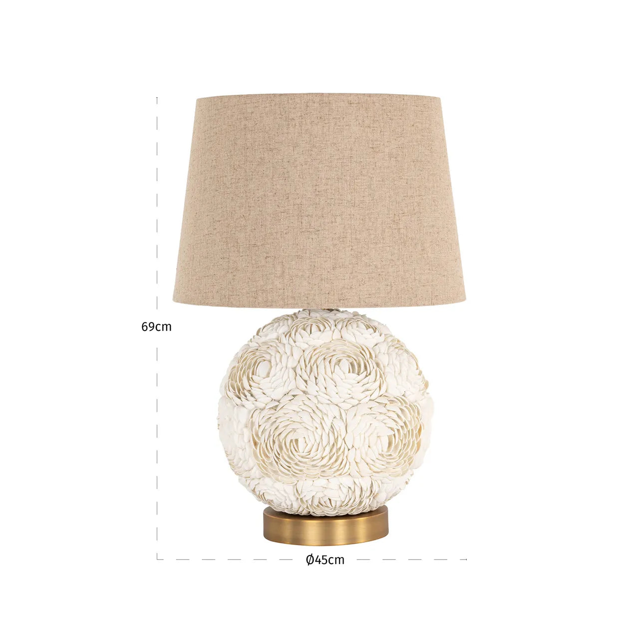 Richmond Interiors Jamie White Shell Table Lamp
