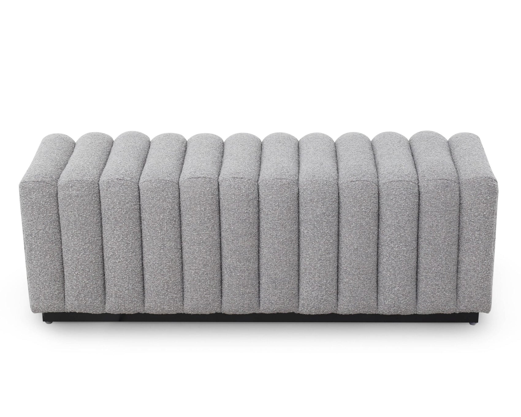 Kalum Boucle Grey Dining Bench