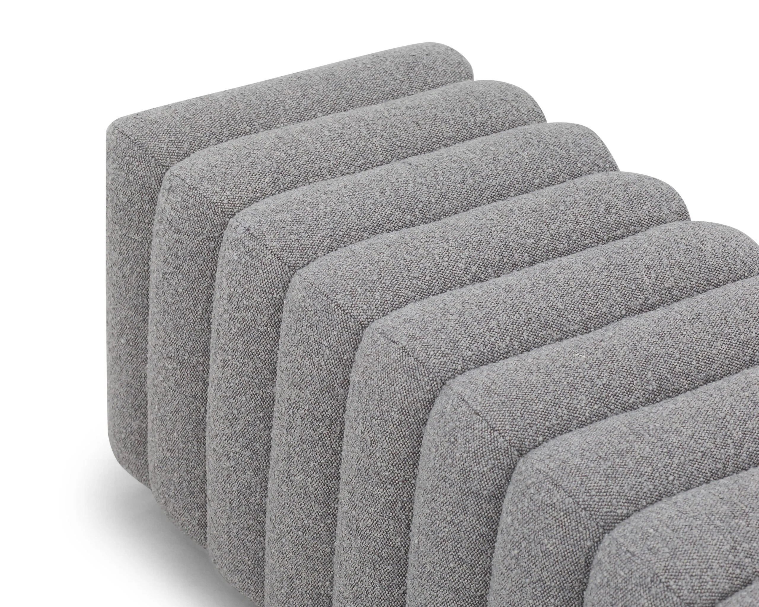 Kalum Boucle Grey Dining Bench