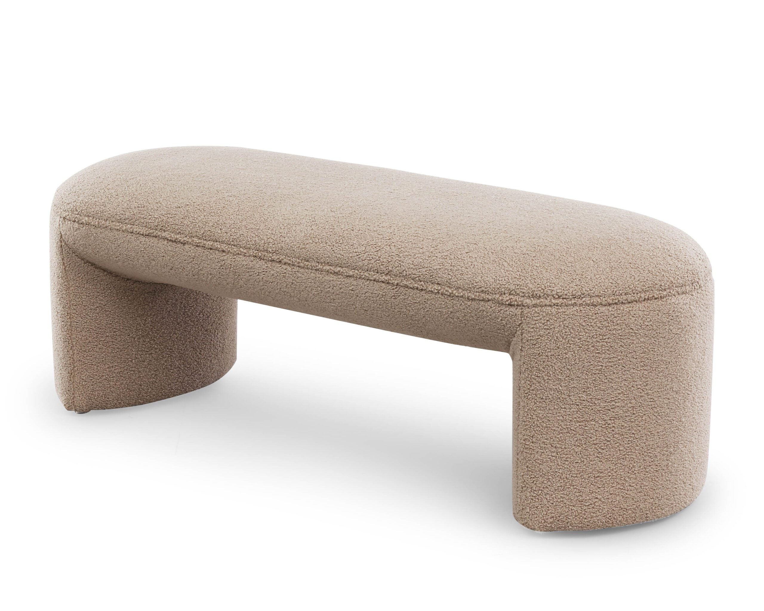Kramer Alpaca Taupe Chenille Bench