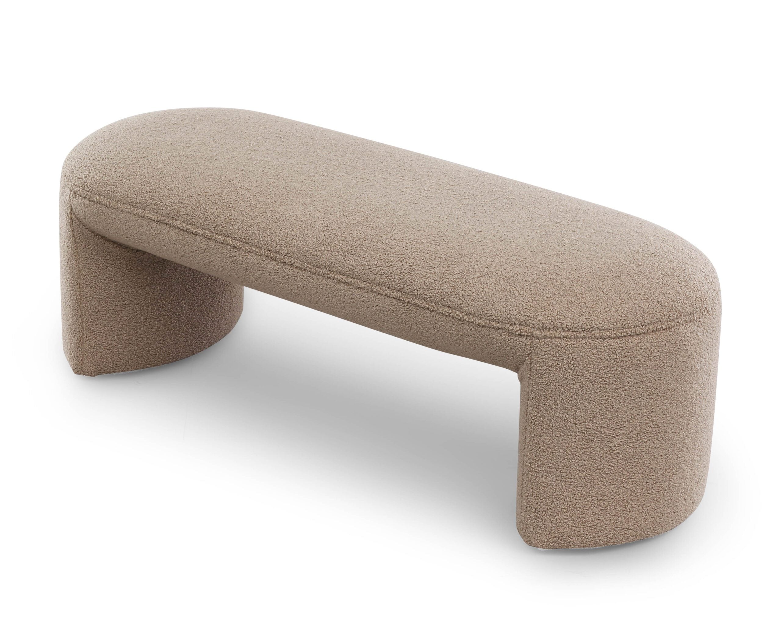 Kramer Alpaca Taupe Chenille Bench