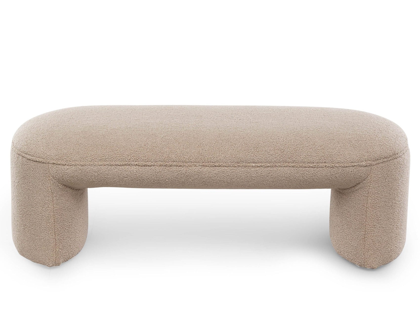 Kramer Alpaca Taupe Chenille Bench