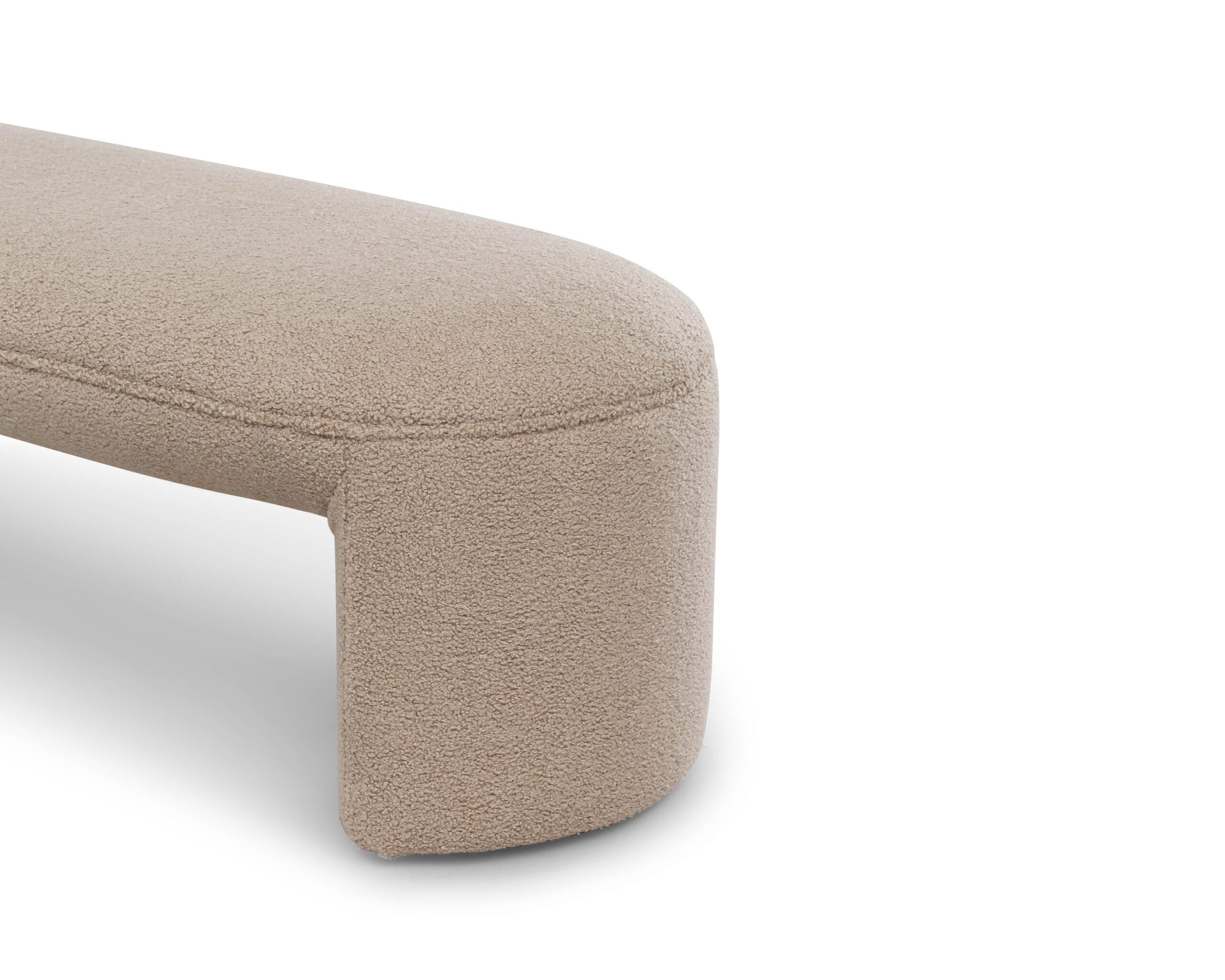 Kramer Alpaca Taupe Chenille Bench