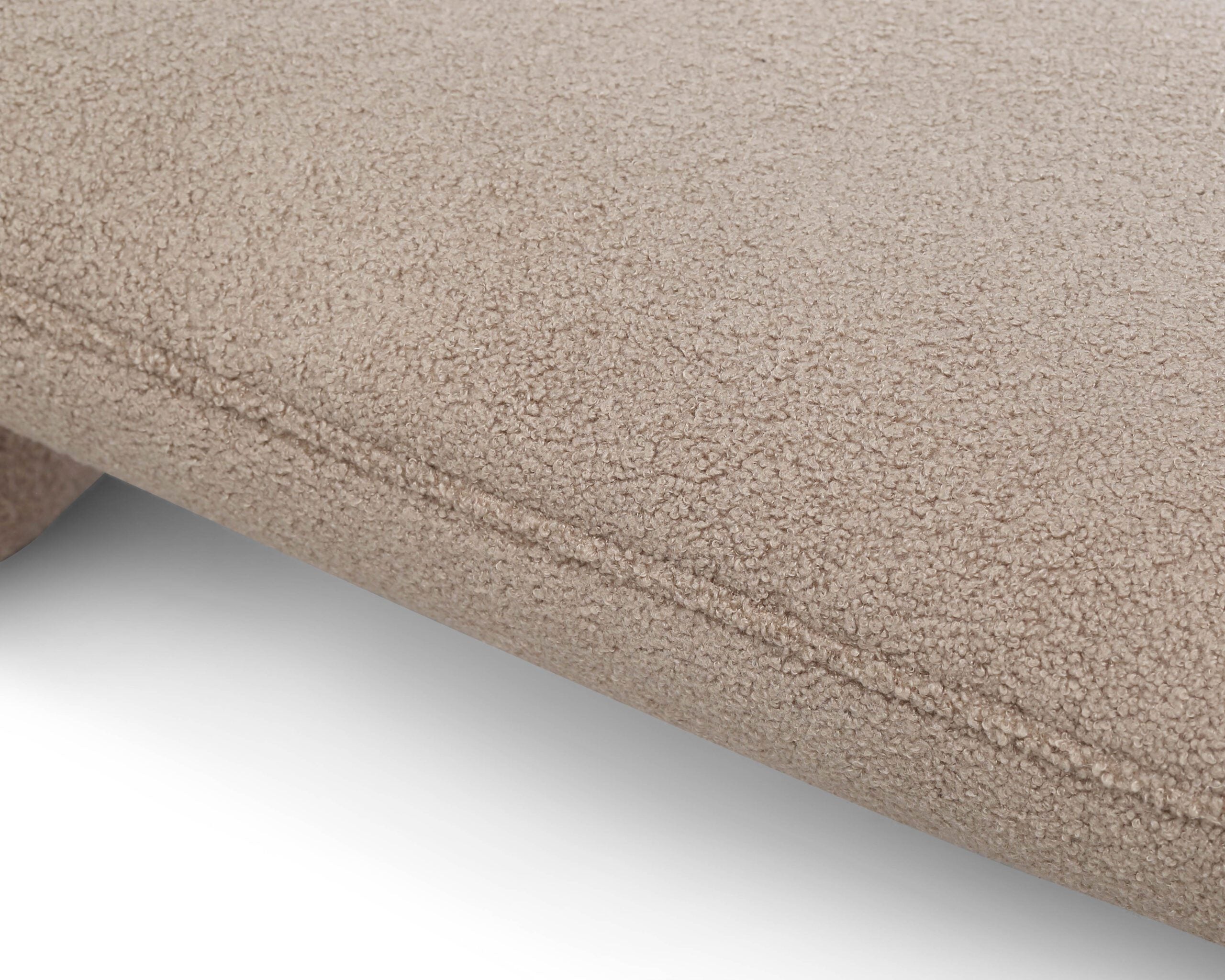 Kramer Alpaca Taupe Chenille Bench