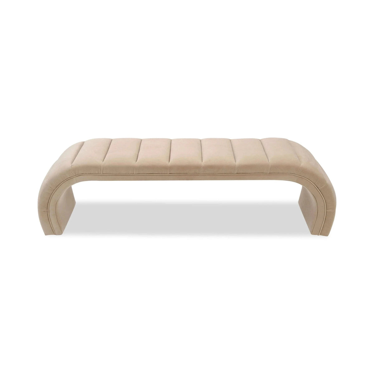 Coppola Oxford Latte Velvet Bench