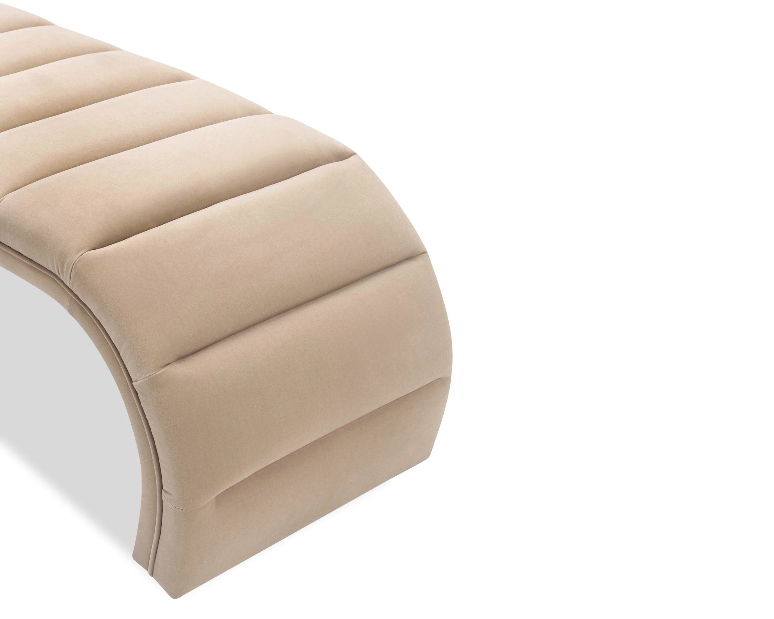 Coppola Oxford Latte Velvet Bench