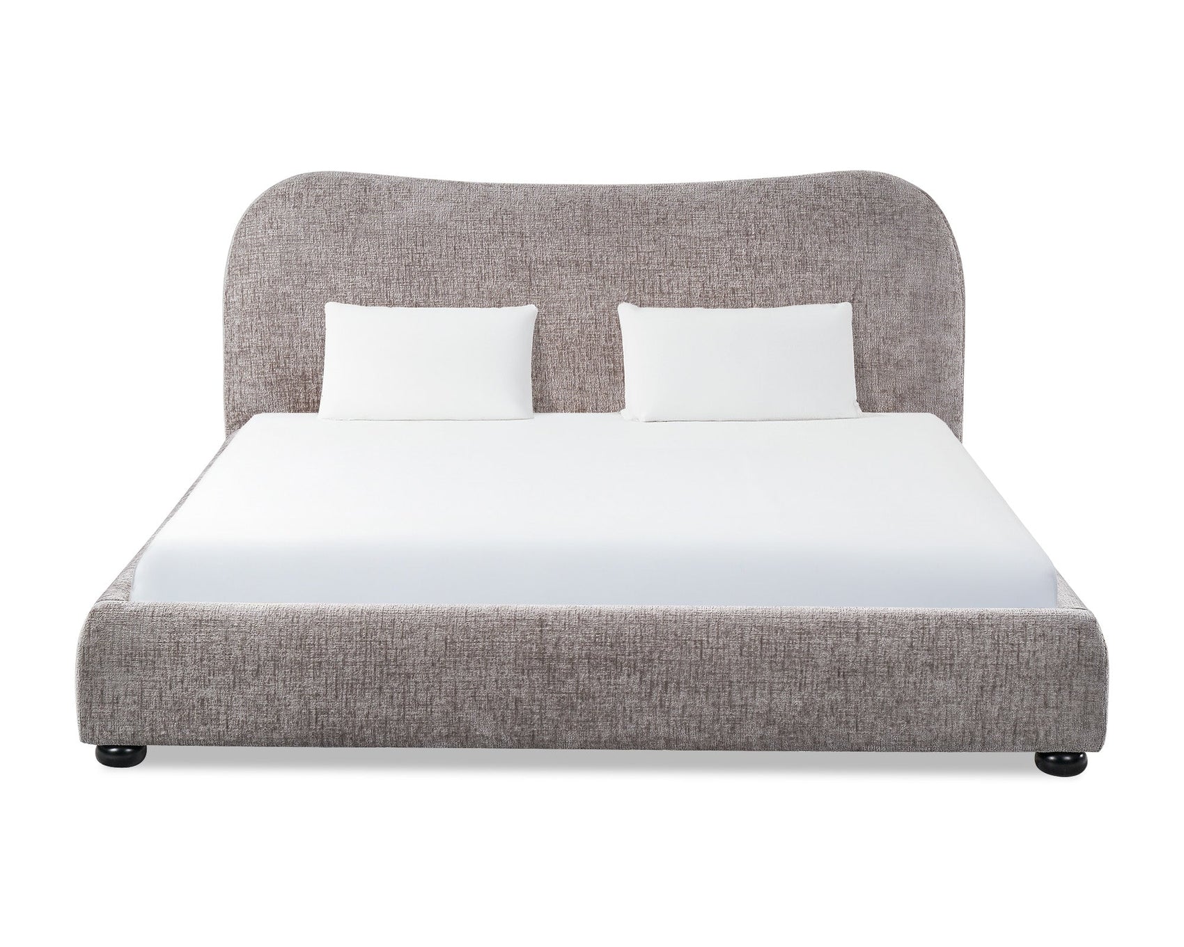 Colma Bennet Grey Chenille Bed King Size
