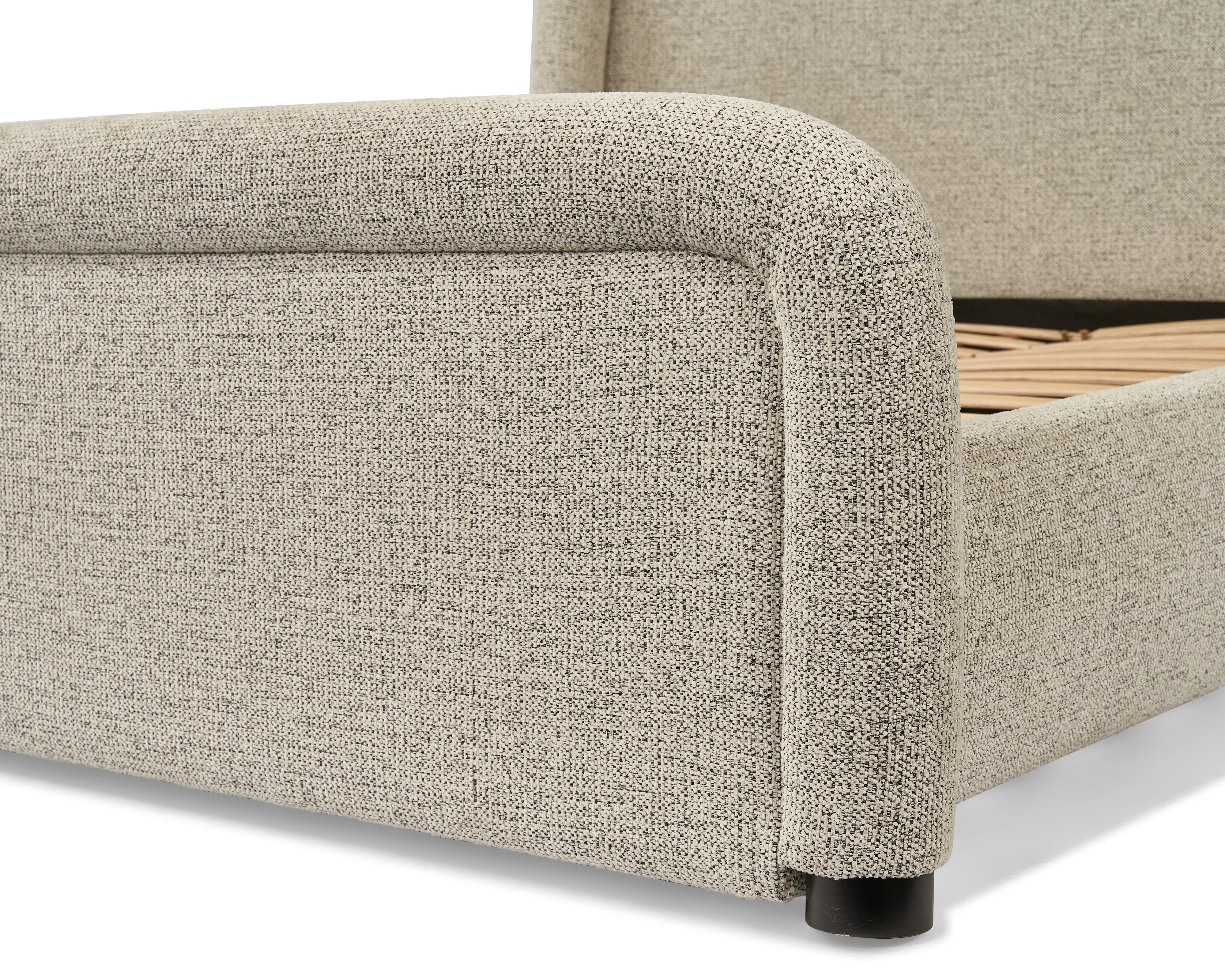 Calais Colmer Silver Grain Linen Look Bed King Size