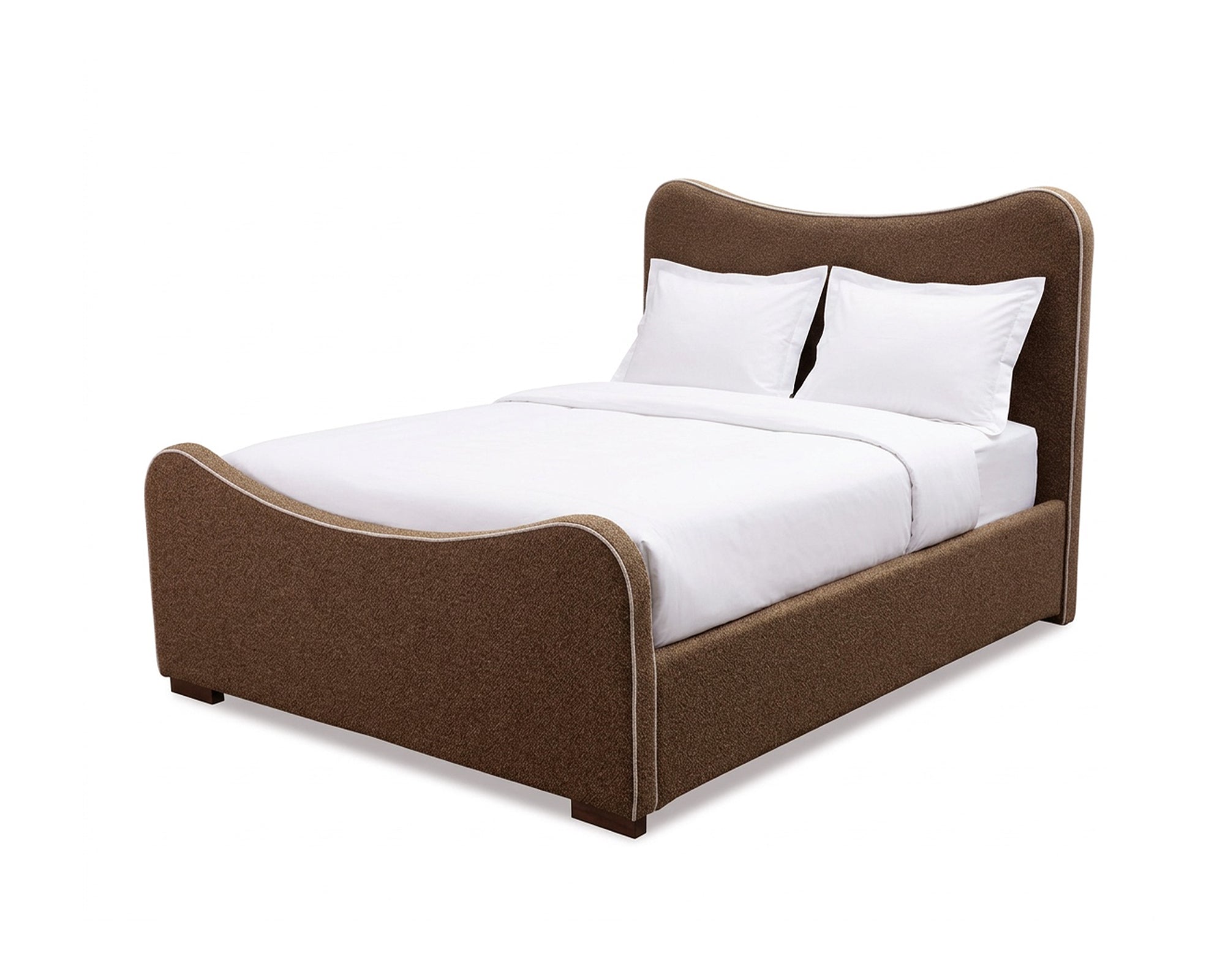 Caleta King Size Bed - Capella Fennel Seed & Sand Piping