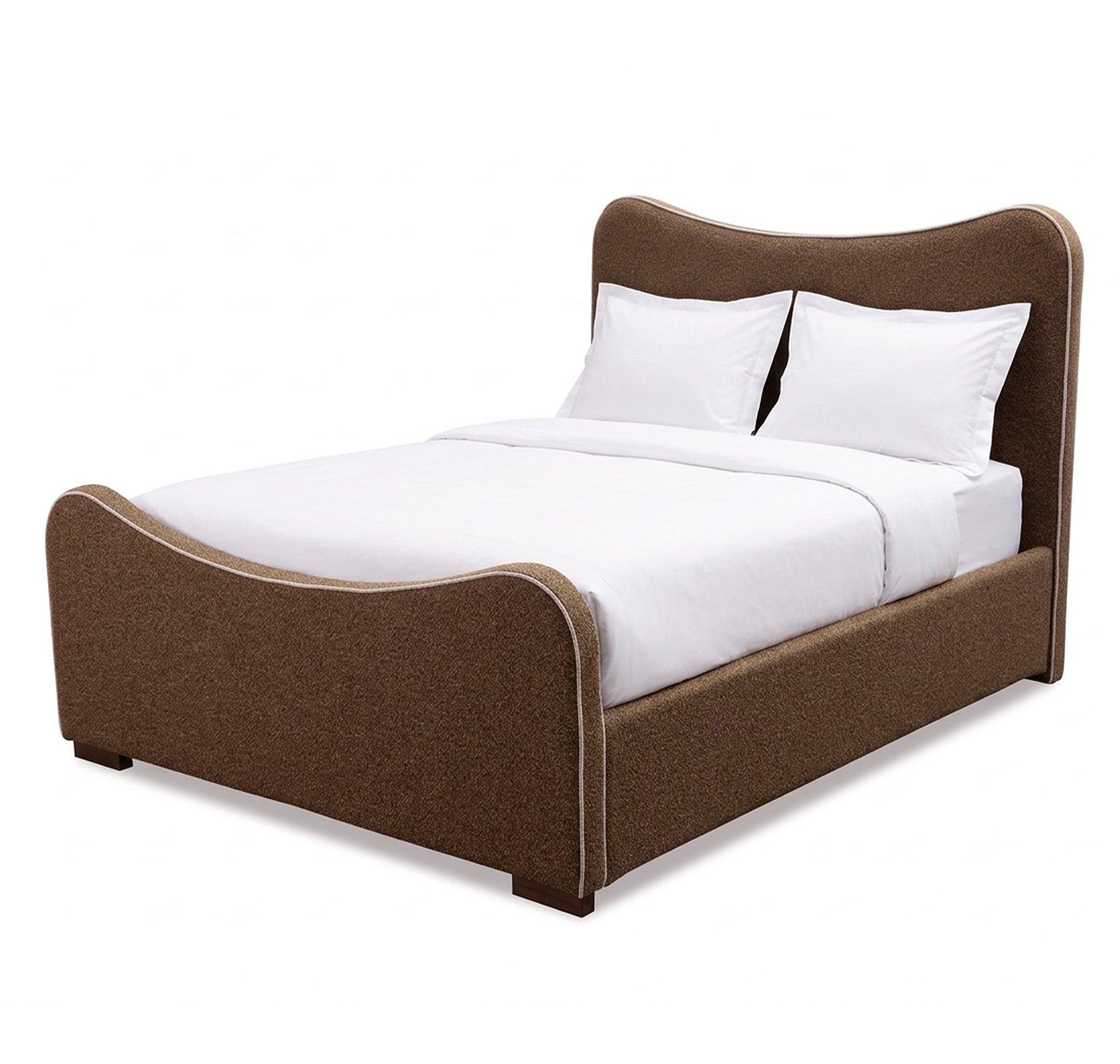 Caleta Capella Fennel Seed Chenille & Sand Piping Bed King Size