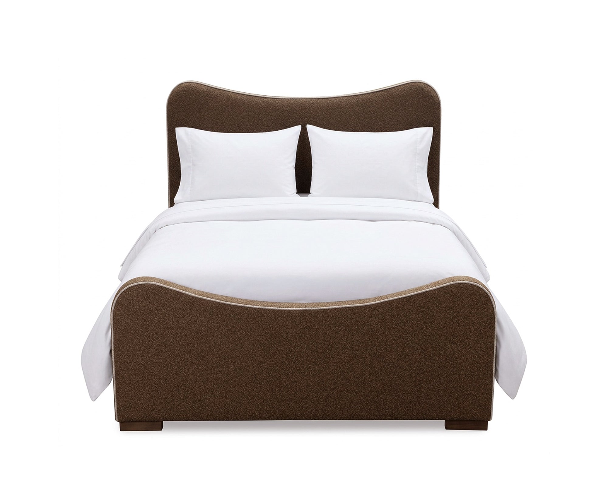 Caleta King Size Bed - Capella Fennel Seed & Sand Piping