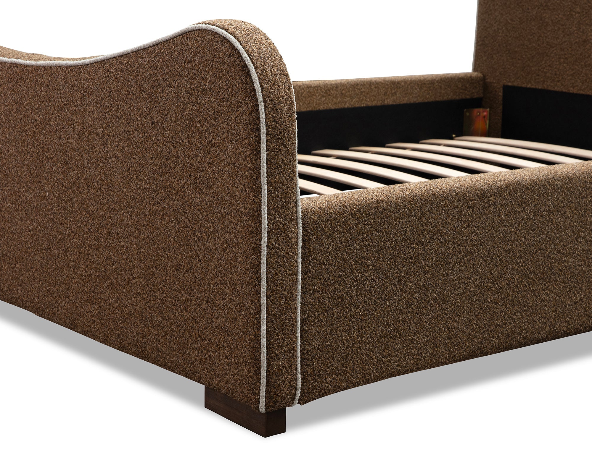 Caleta King Size Bed - Capella Fennel Seed & Sand Piping