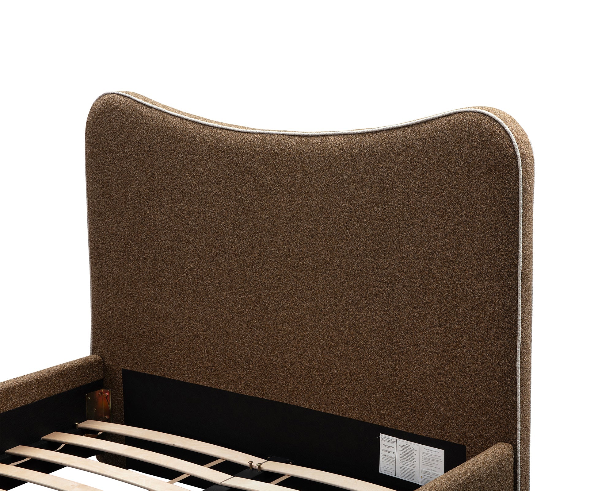 Caleta King Size Bed - Capella Fennel Seed & Sand Piping