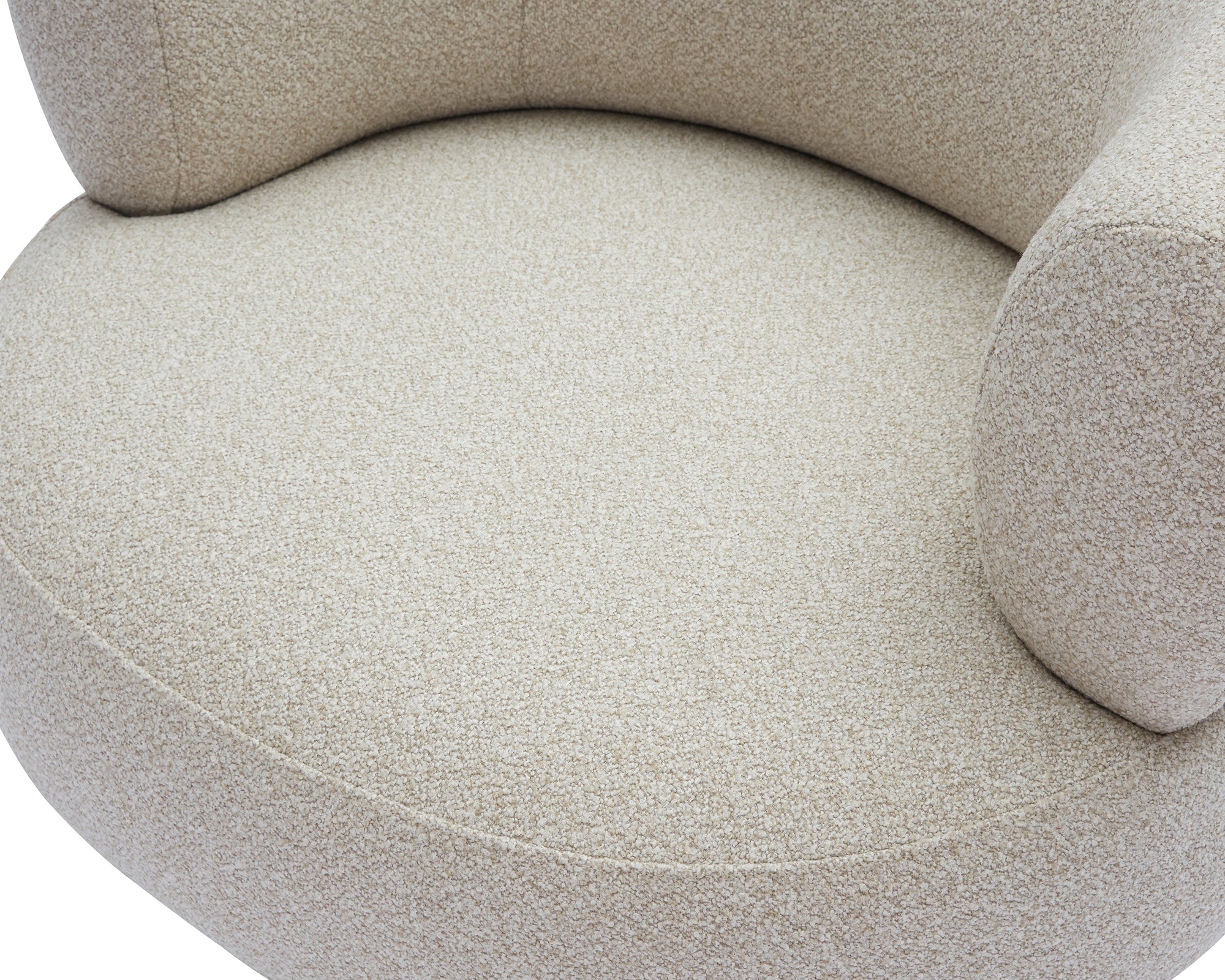 Redeo Swivel Armchair - Capella Sand - Matt Black Metal
