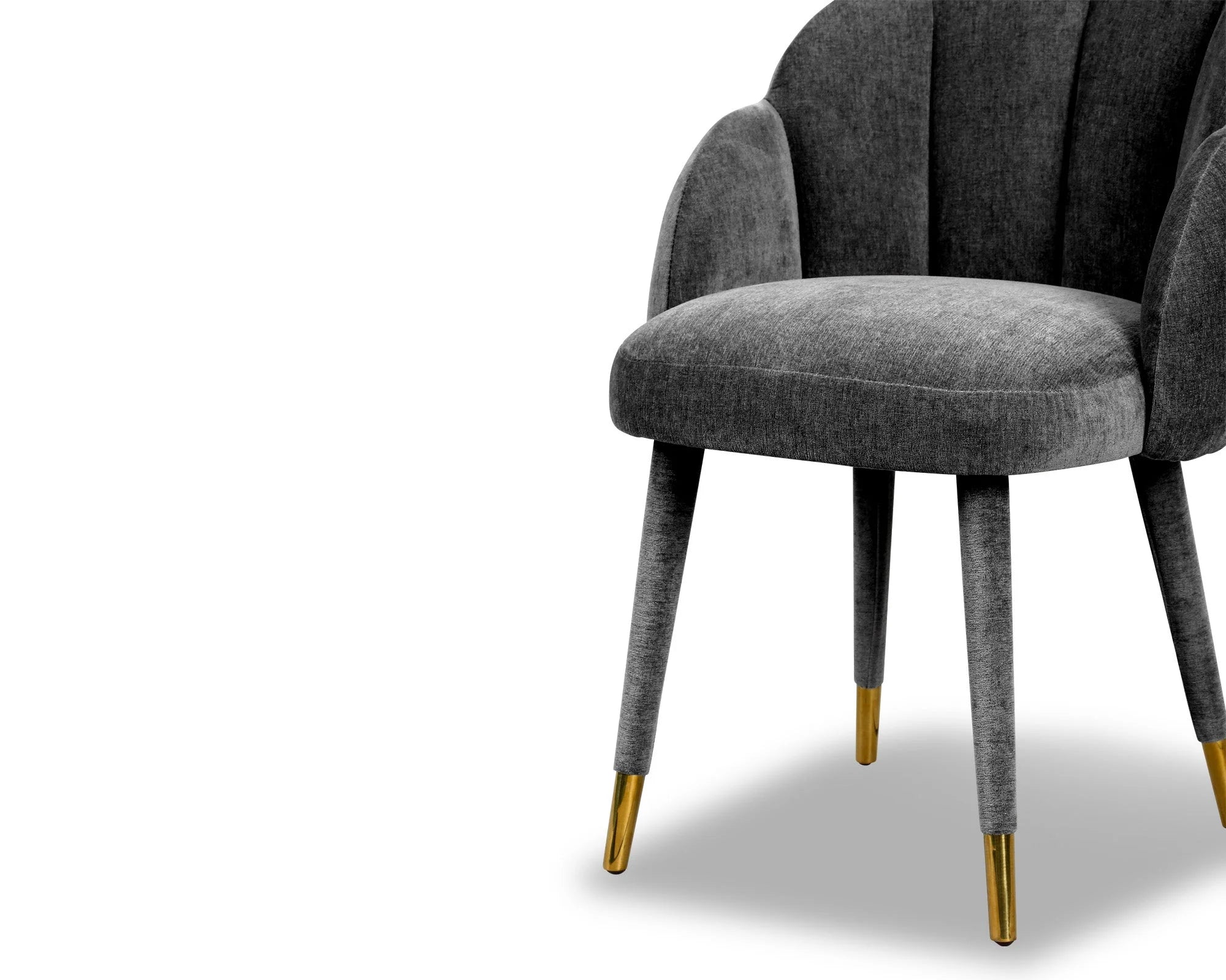 Mina Sysley Chalk Velvet Dining Chair
