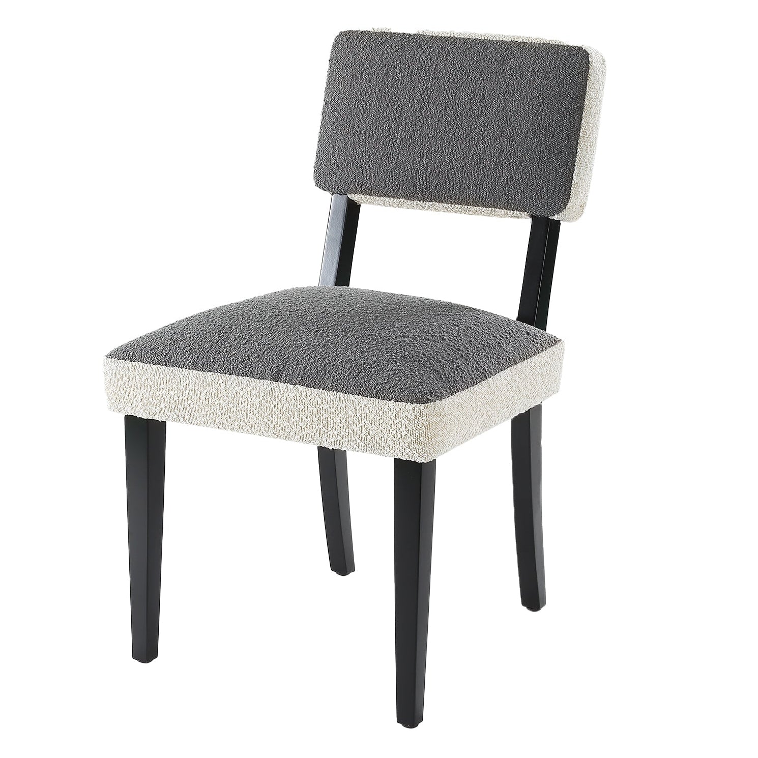 Alfama Sand Cream & Graphic Grey Boucle Dining Chair