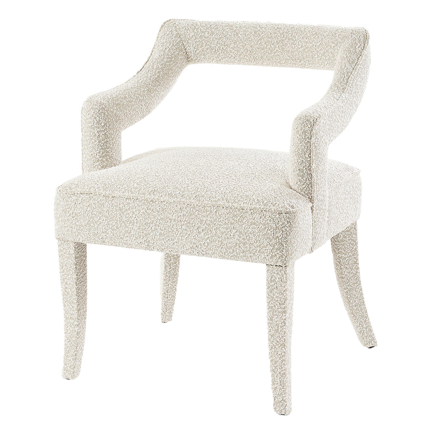 Calvin Sand Cream Boucle Dining Chair