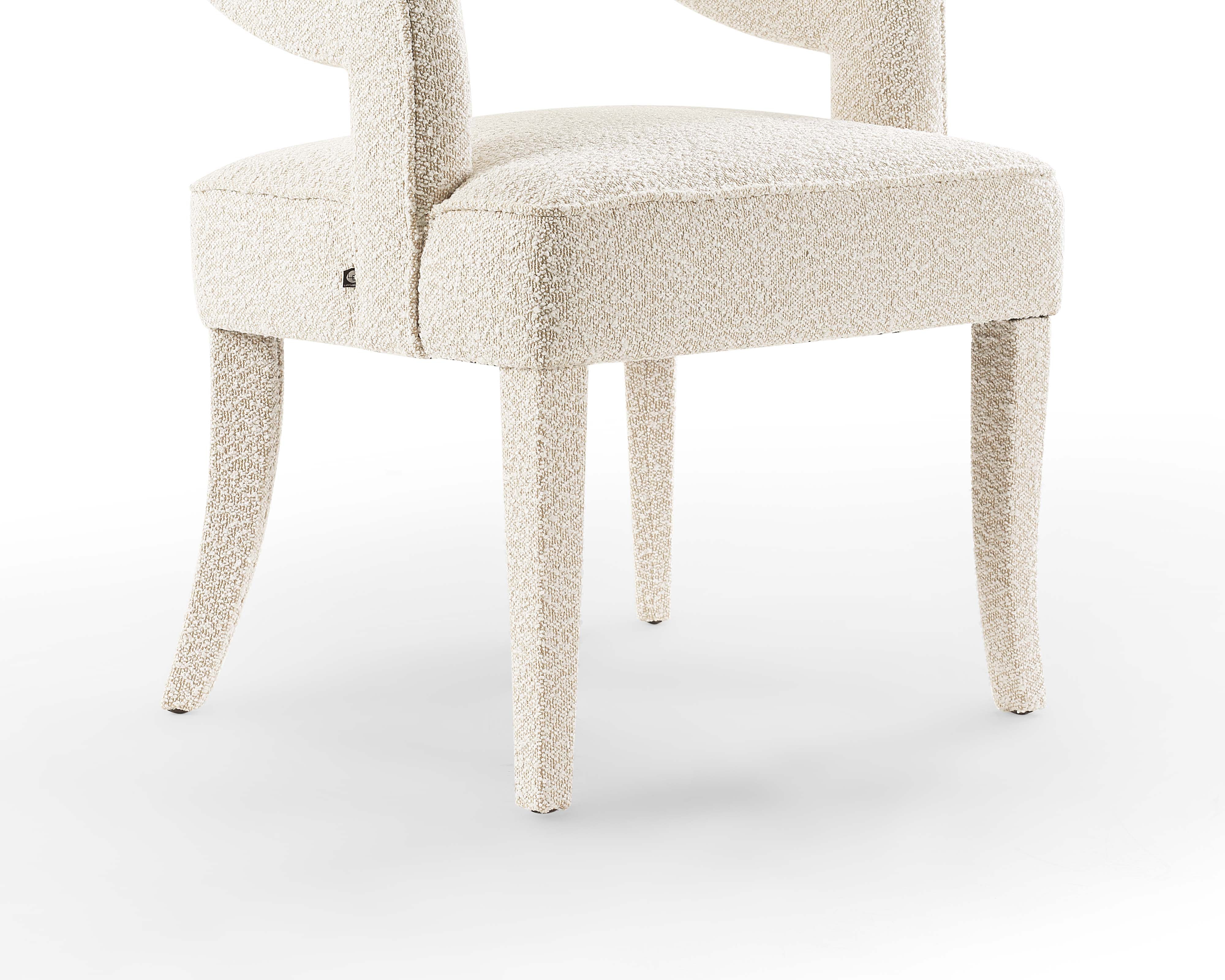 Calvin Dining Chair - Sand Cream Boucle
