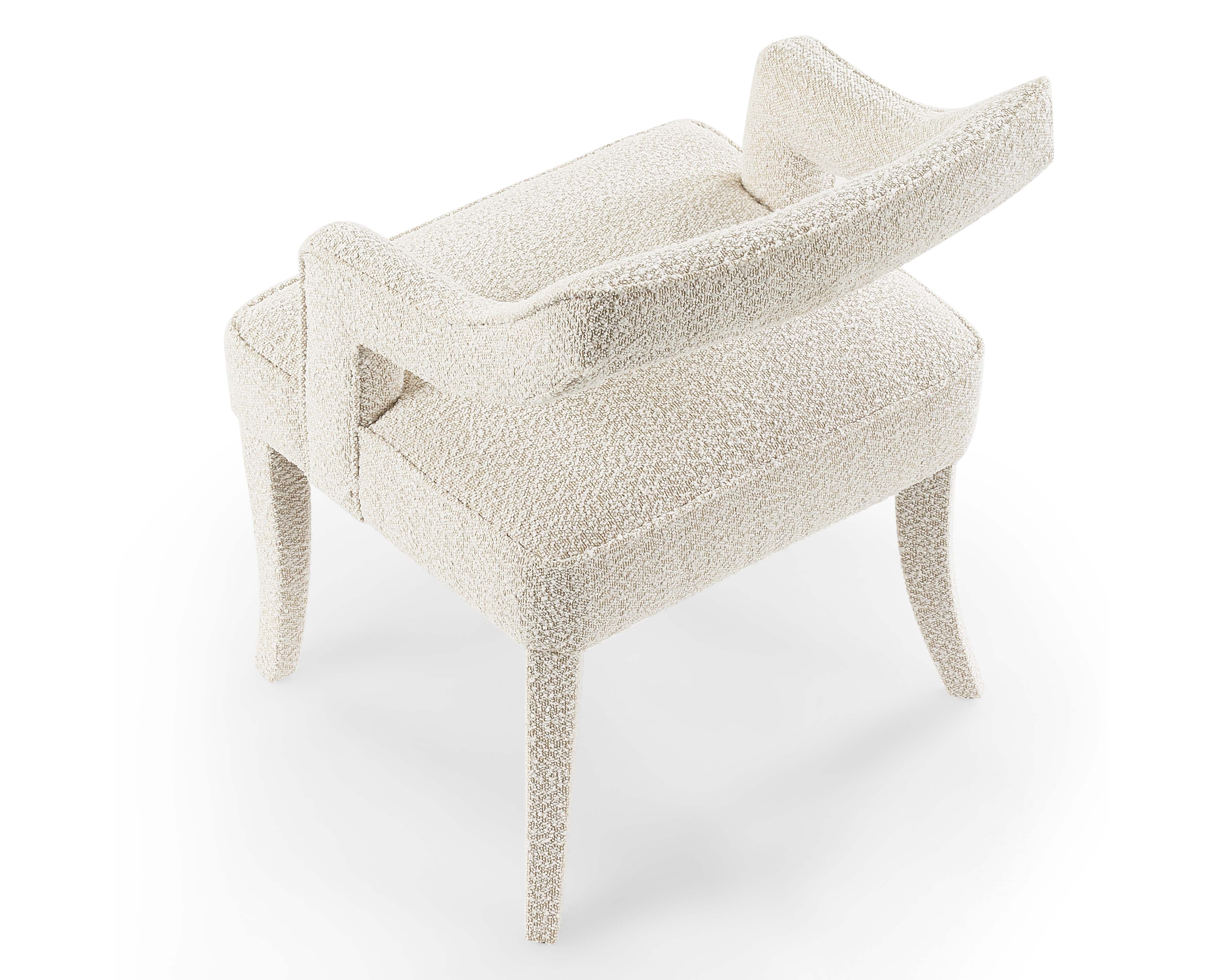 Calvin Dining Chair - Sand Cream Boucle