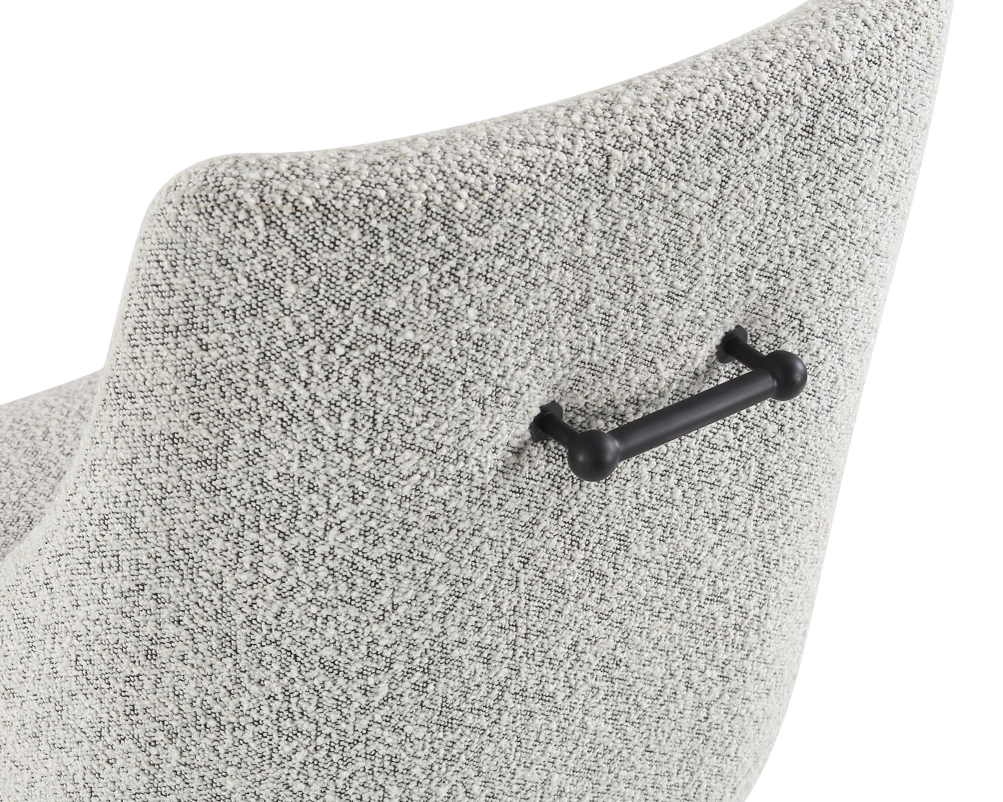 Cohen Dining Chair - Whisk Grey Boucle & Matt Black
