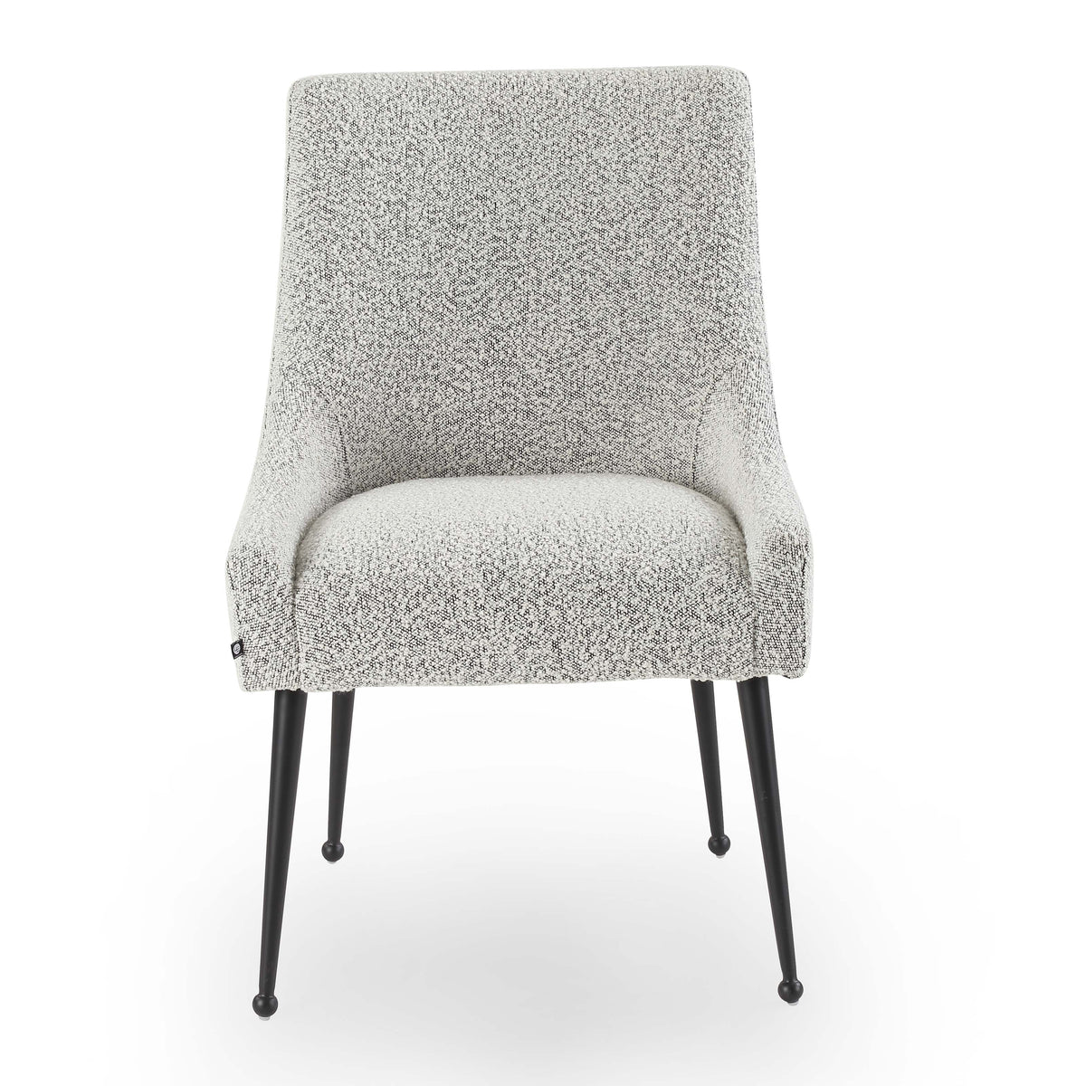 Cohen Whisk Grey Boucle & Matt Black Dining Chair