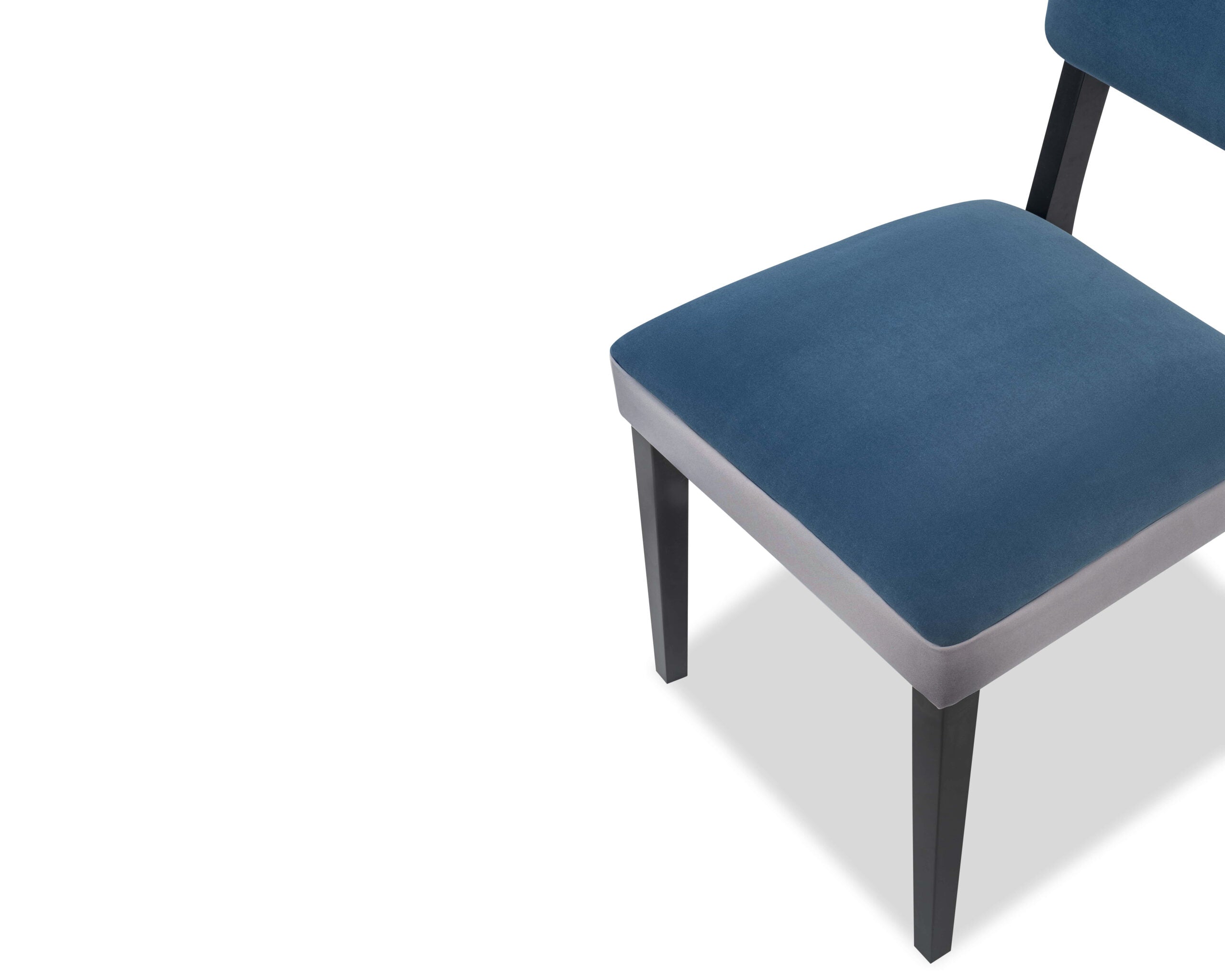 Alfama Dining Chair - Oxford Misty & Polar Blue Velvet