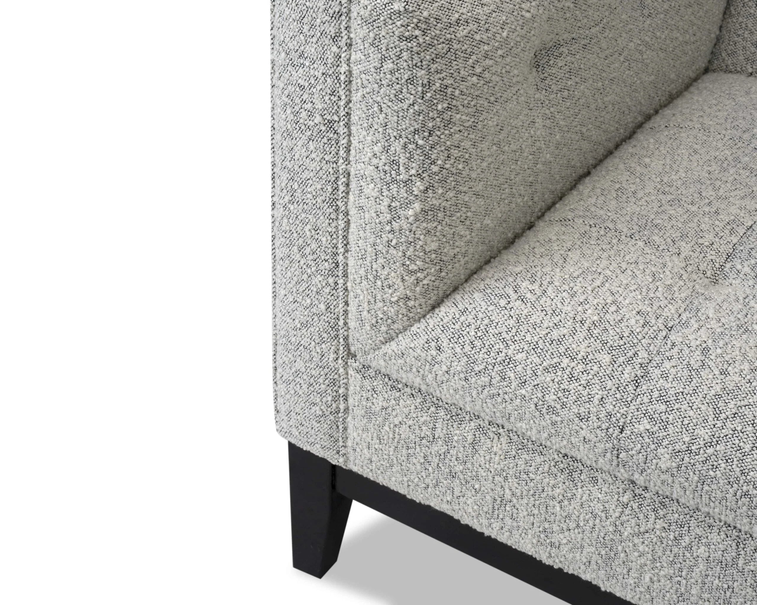 Joel Whisk Grey Boucle Armchair