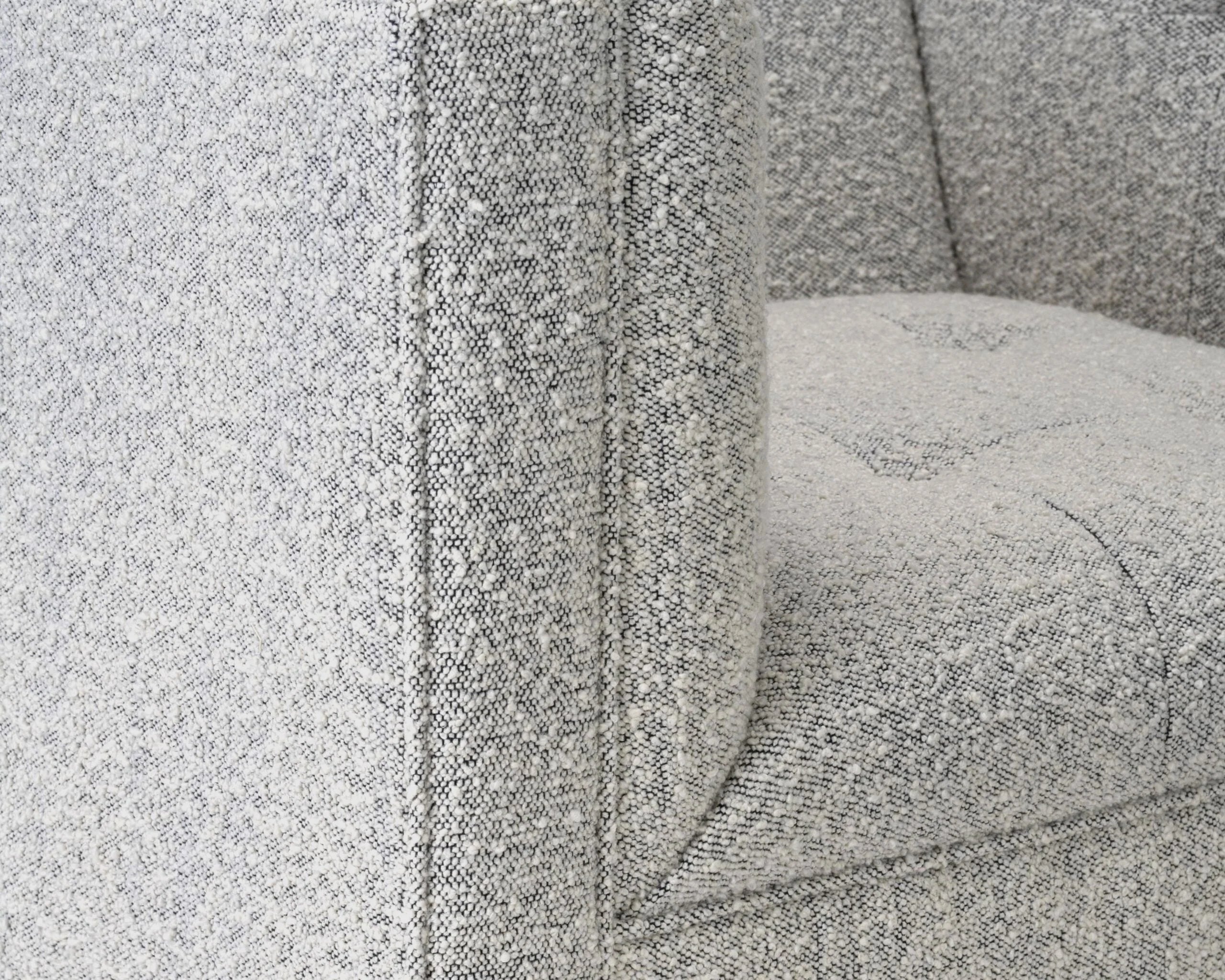 Joel Whisk Grey Boucle Armchair