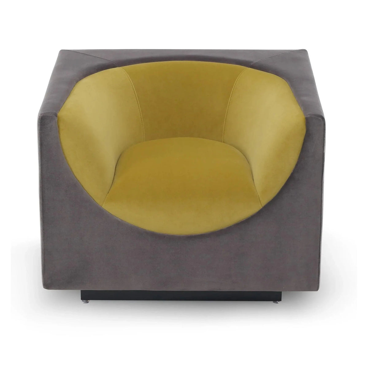 Era Kaster Slate & Mustard Velvet Armchair