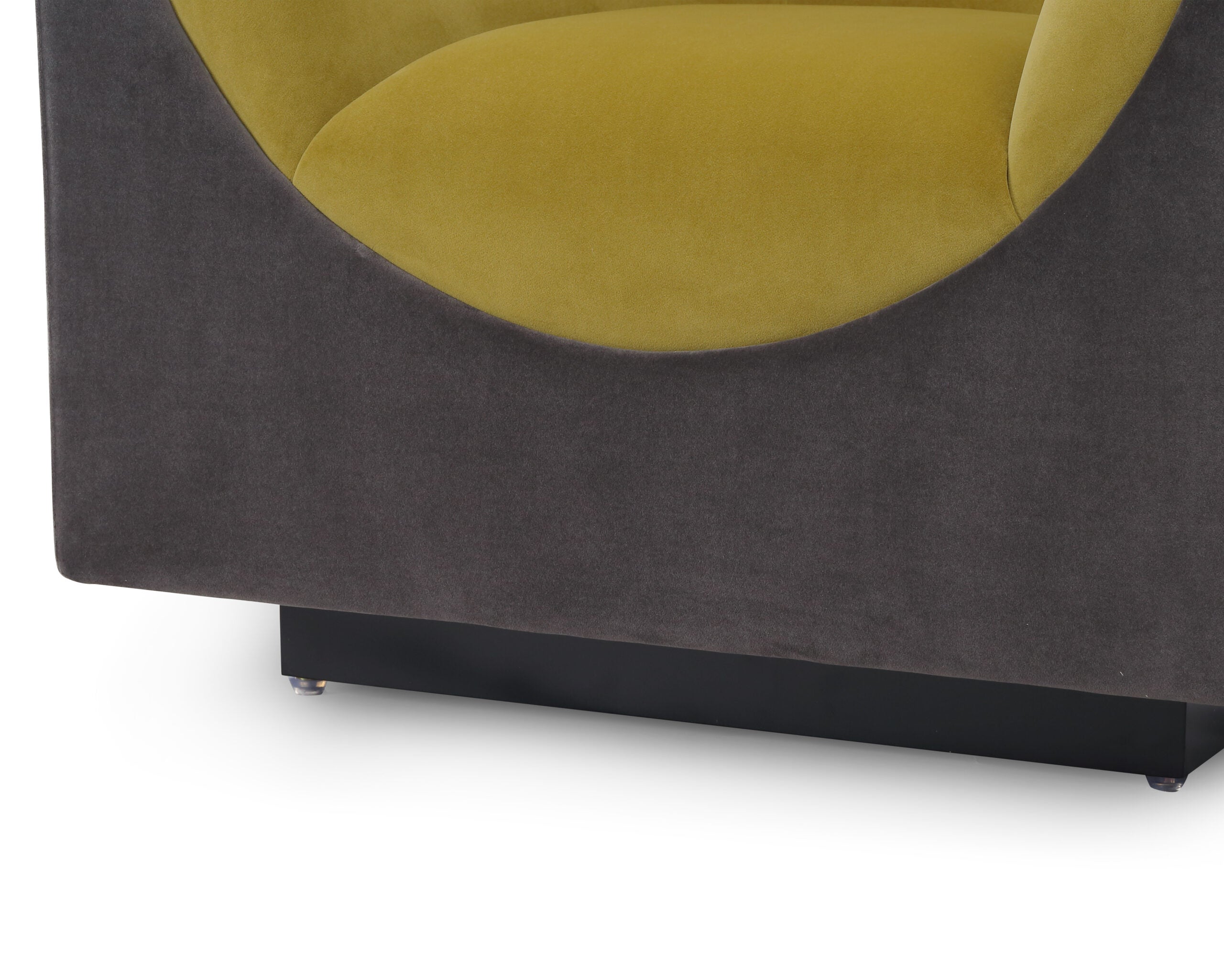 Era Armchair - Kaster Slate & Mustard Velvet