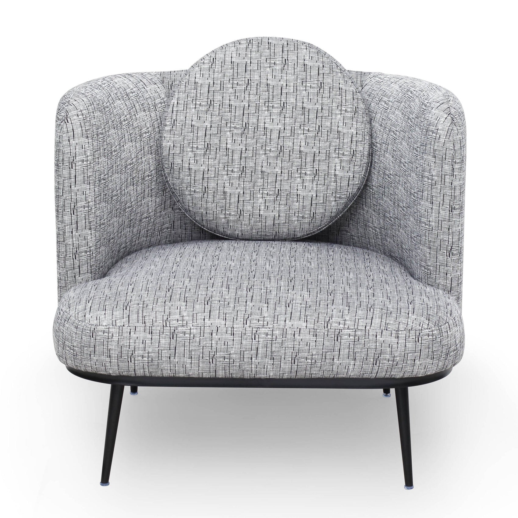 V Lux Artesan Black & White Linen Look Armchair