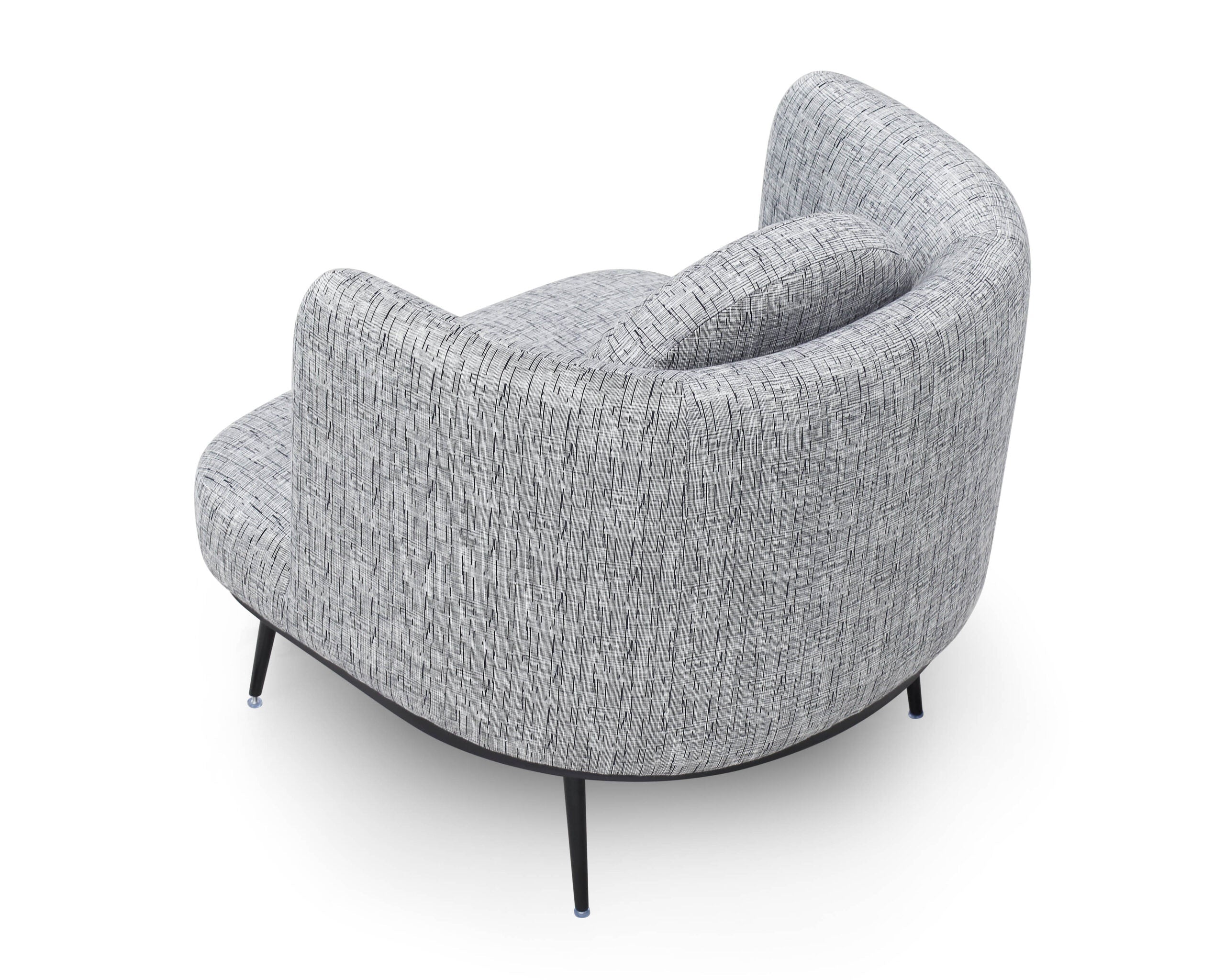 V Lux Armchair - Artesan Black/White