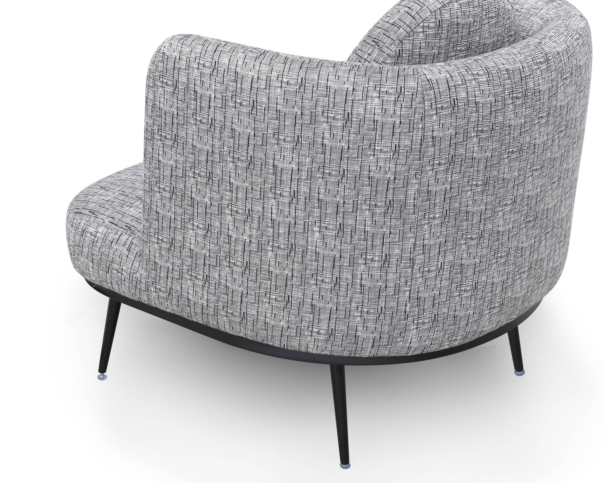 V Lux Armchair - Artesan Black/White