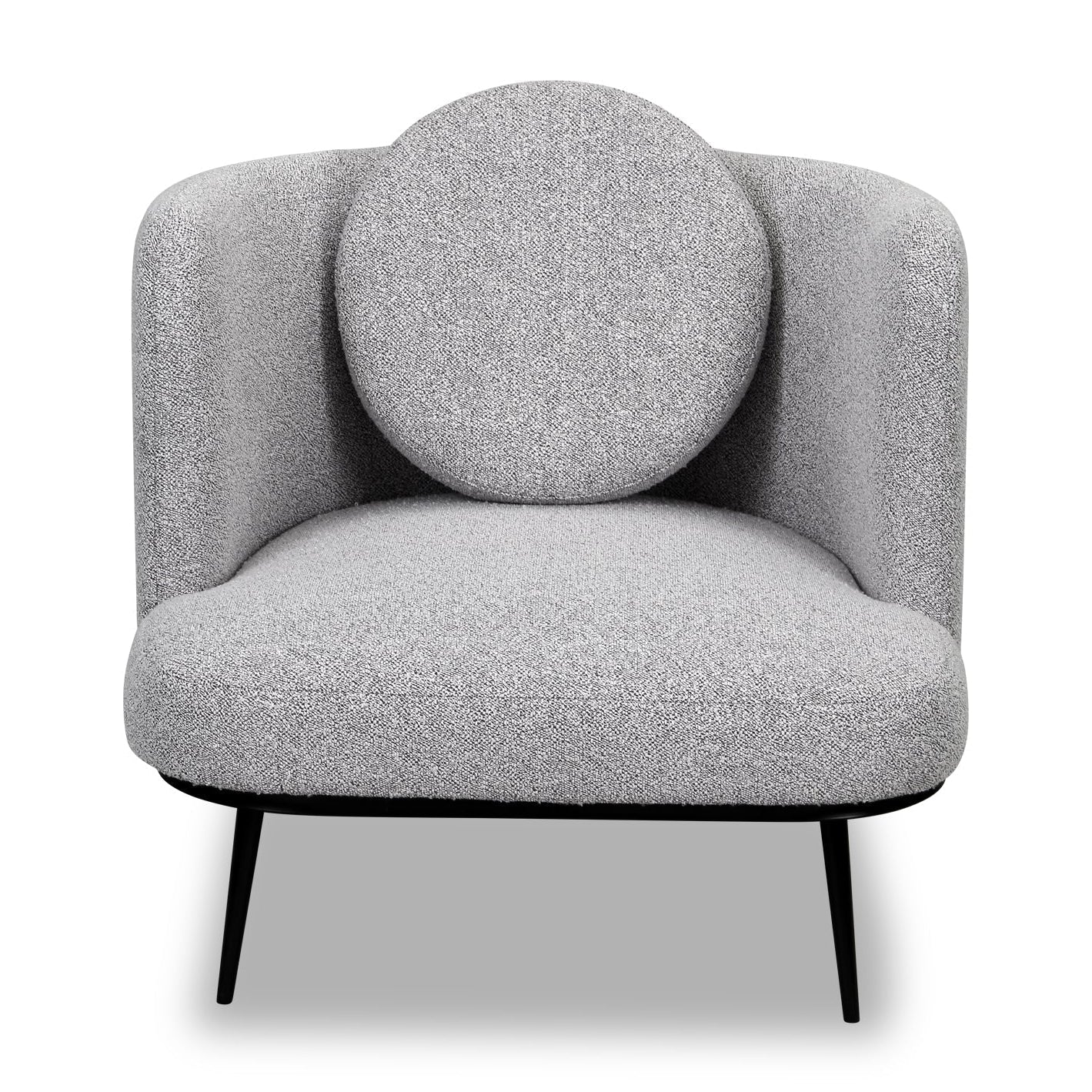 V Lux Kalpan Grey Linen Look Armchair