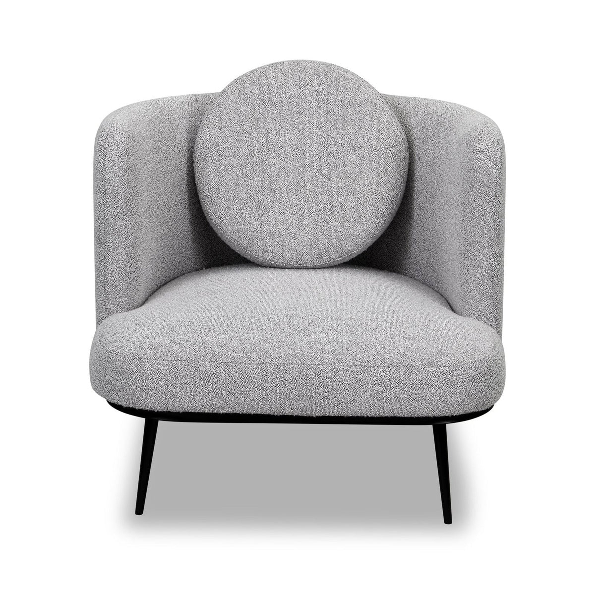 V Lux Kalpan Grey Linen Look Armchair