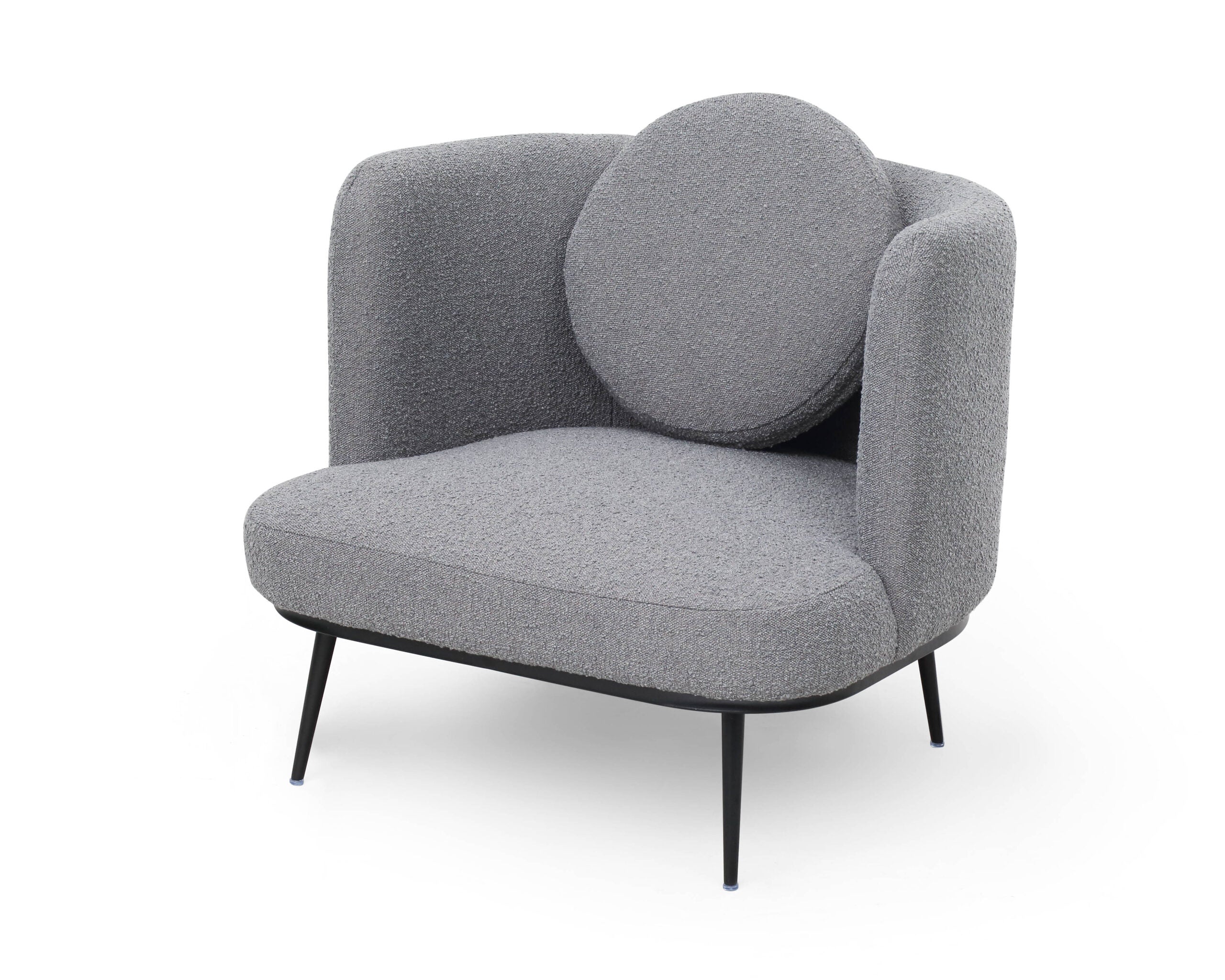 V Lux Armchair - Boucle Graphic Grey