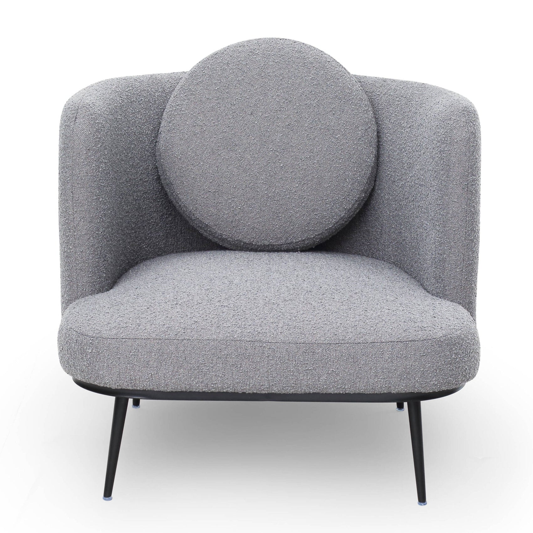 V Lux Graphic Grey Boucle Armchair