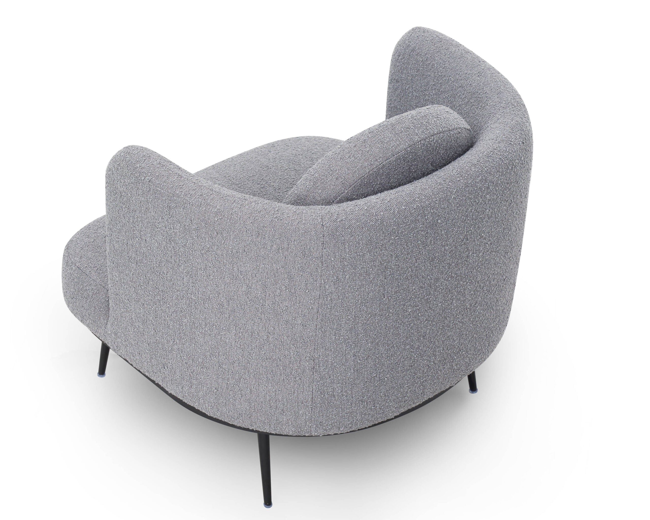 V Lux Armchair - Boucle Graphic Grey