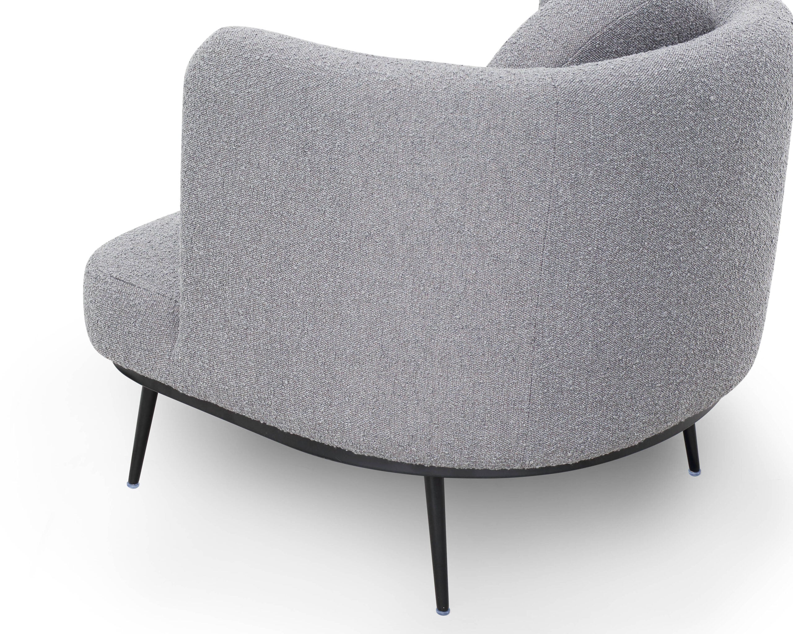 V Lux Armchair - Boucle Graphic Grey