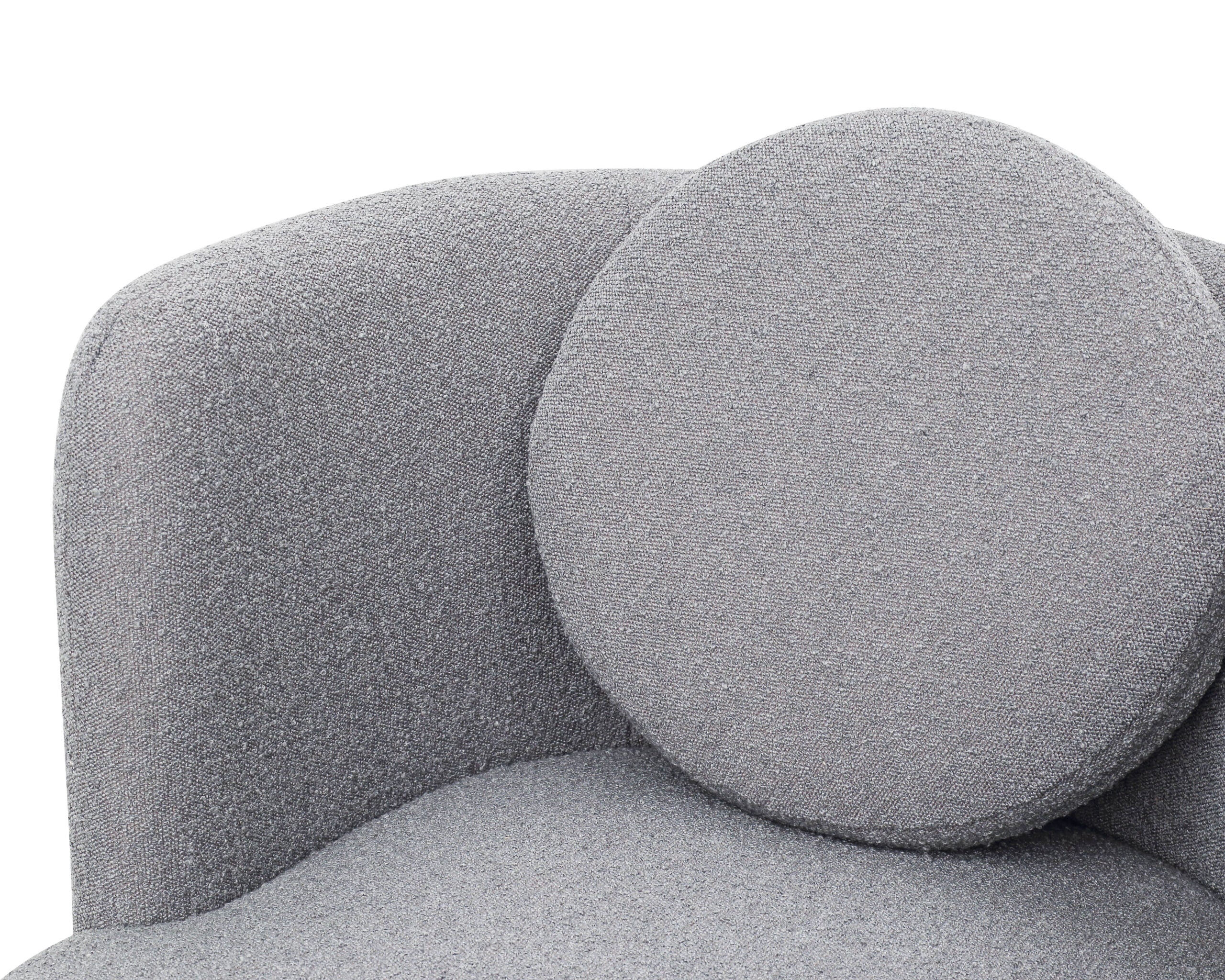 V Lux Armchair - Boucle Graphic Grey