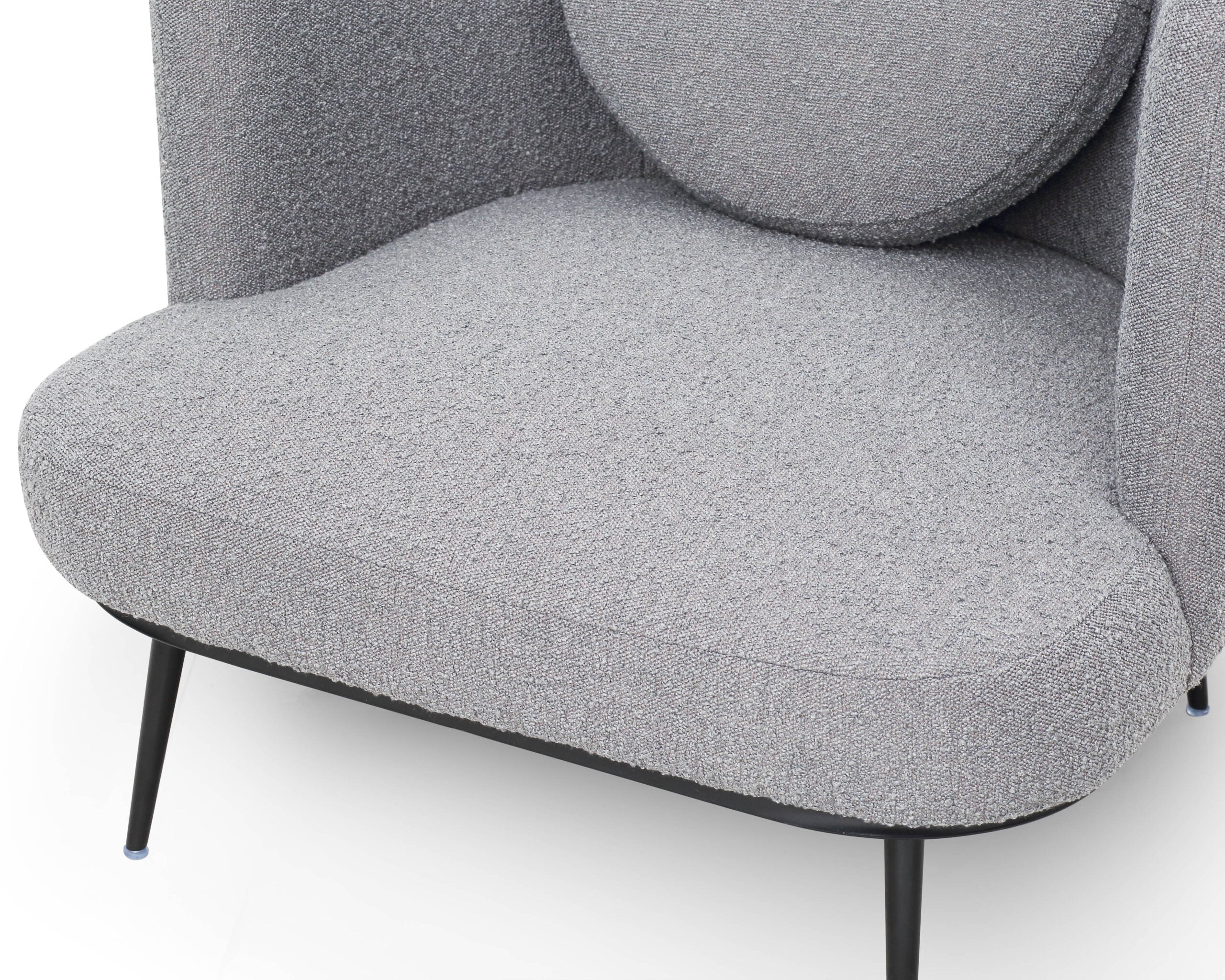 V Lux Armchair - Boucle Graphic Grey