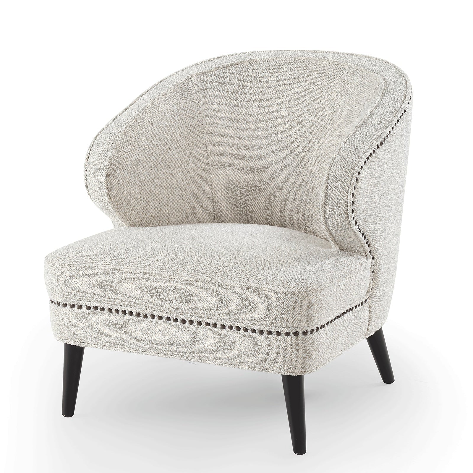 Lindsay Sand Cream Boucle Armchair