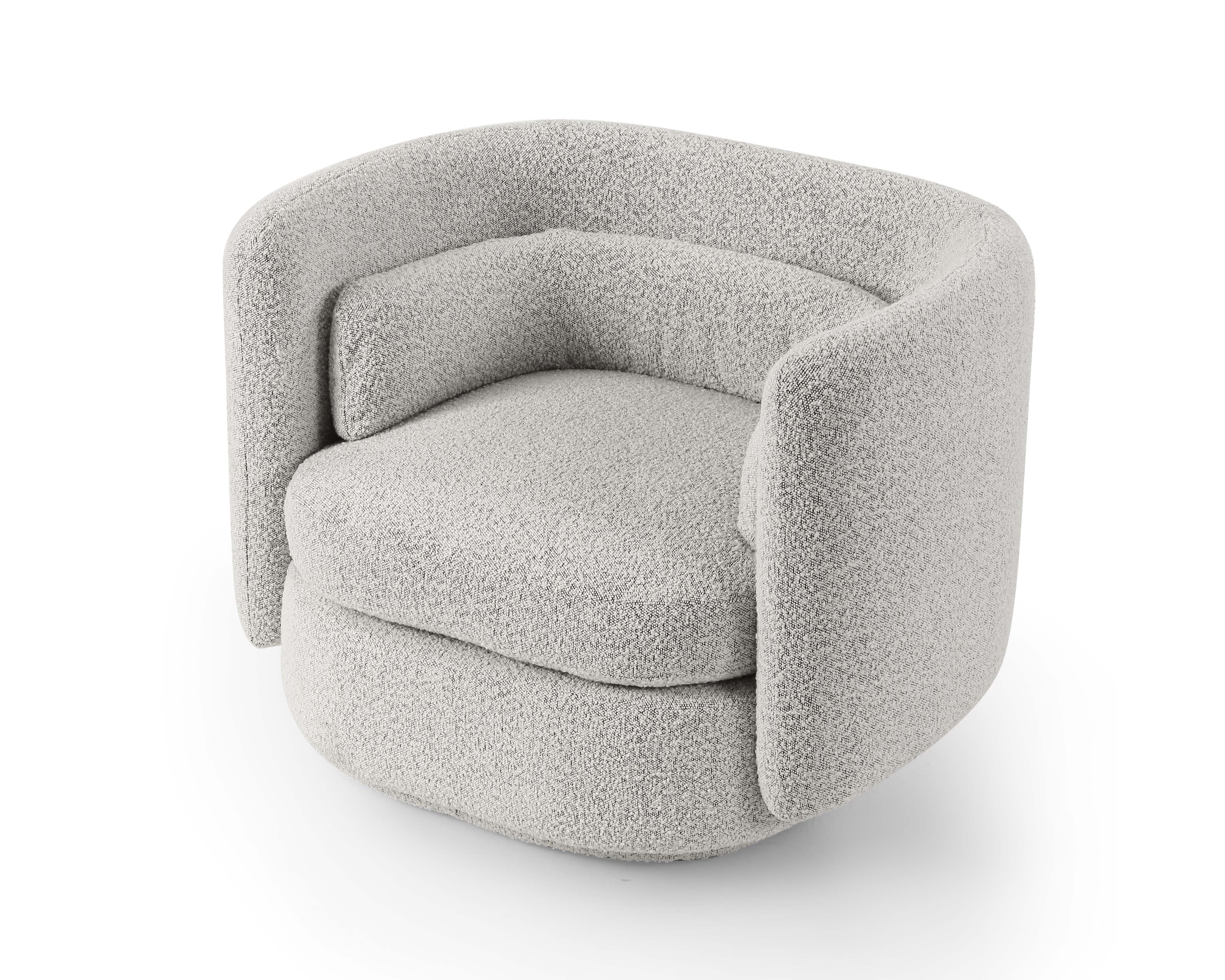 Chantal Armchair - Whisk Grey Boucle