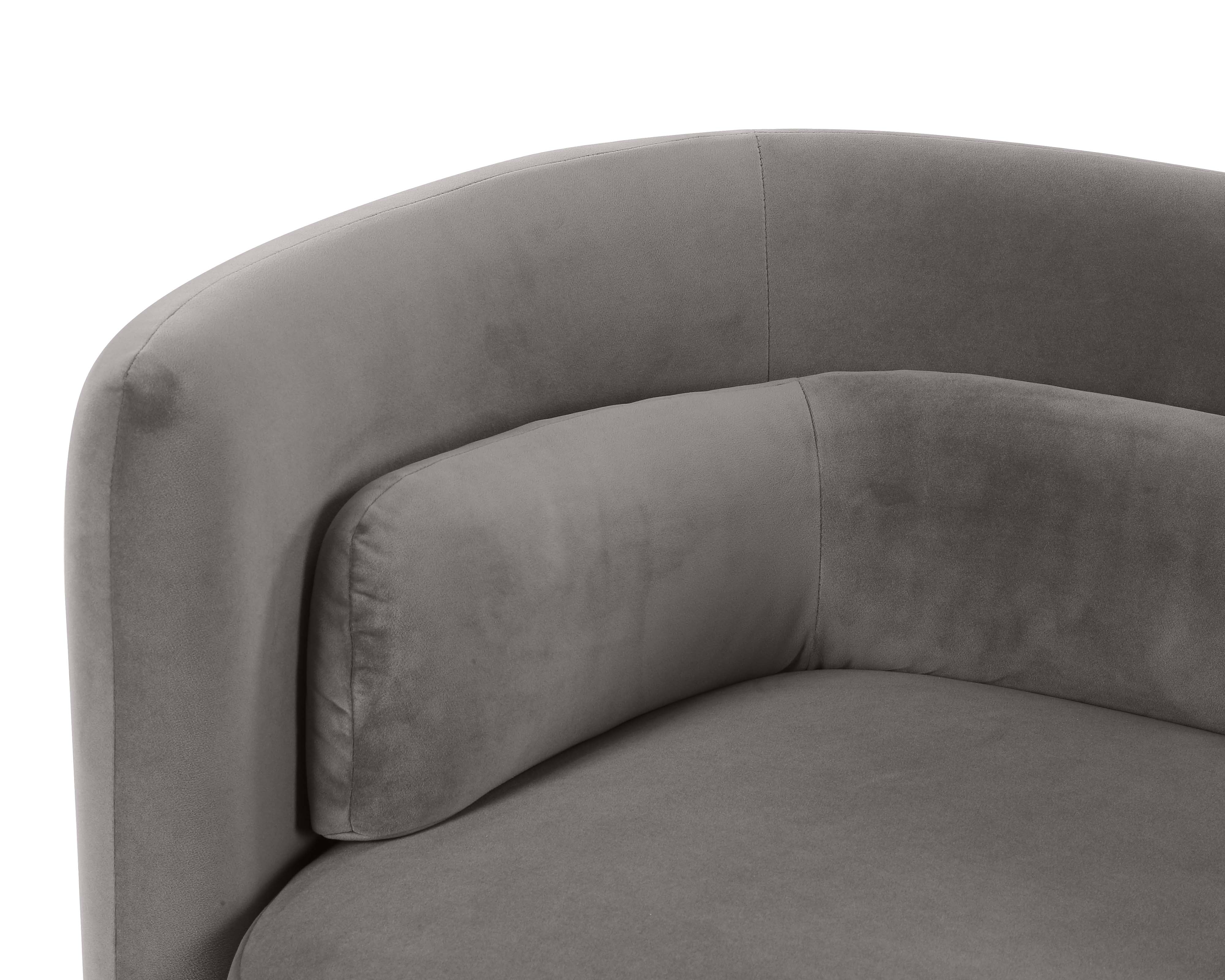 Chantal Armchair - Kaster Steel Velvet