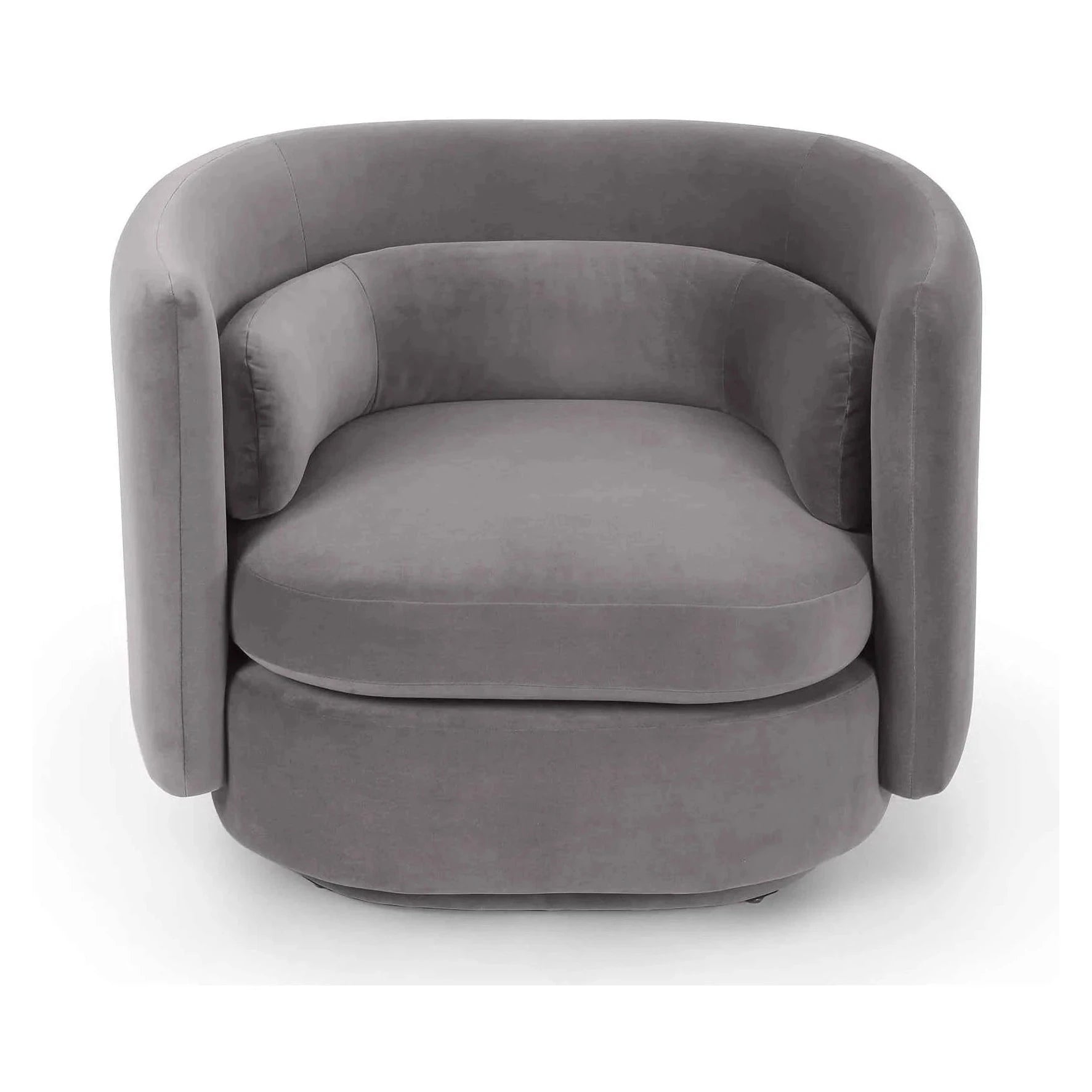Chantal Kaster Steel Velvet Armchair