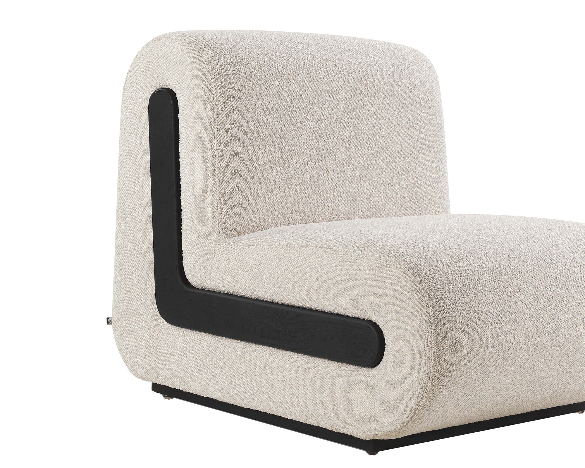 Bola Armchair - Sand Cream Boucle & Black