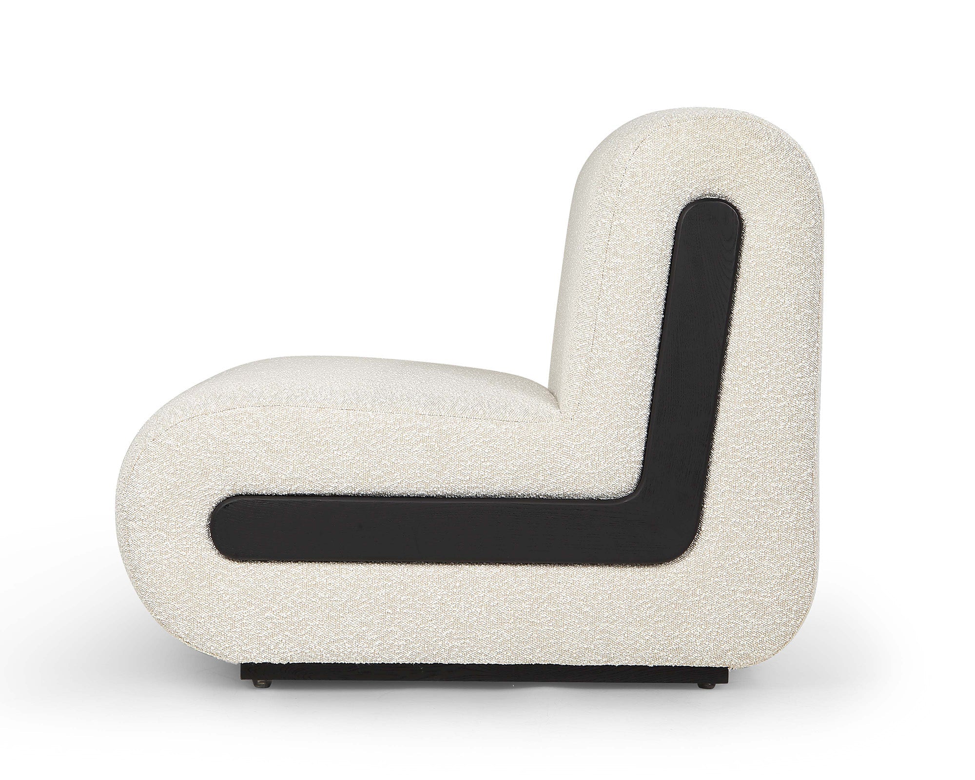 Bola Armchair - Sand Cream Boucle & Black