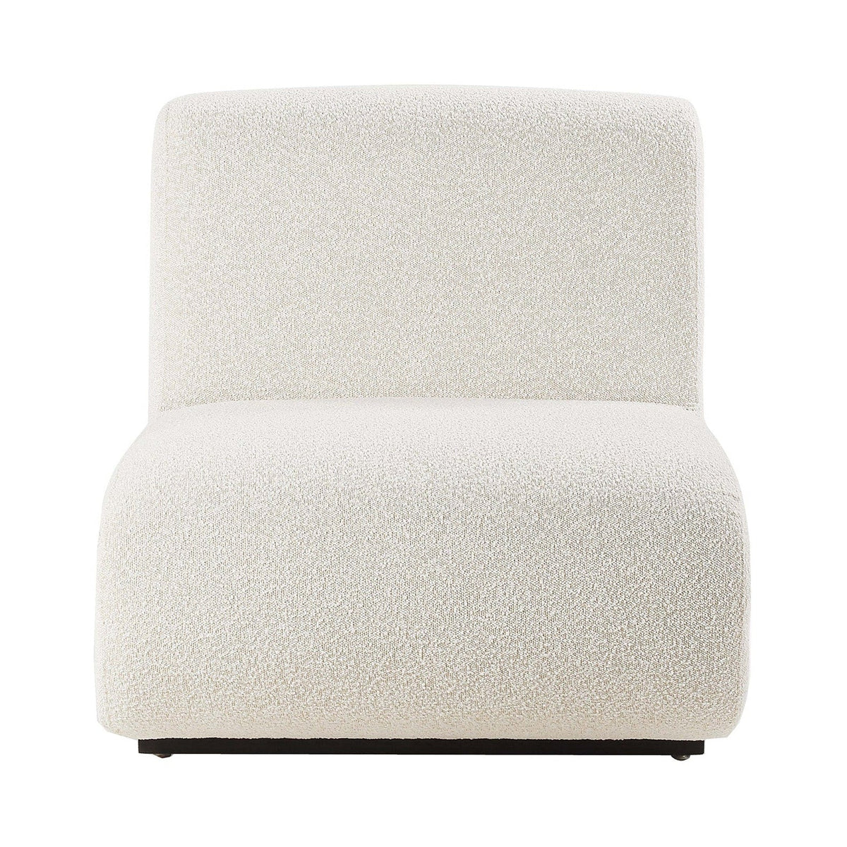 Bola Sand Cream Boucle & Black Armchair
