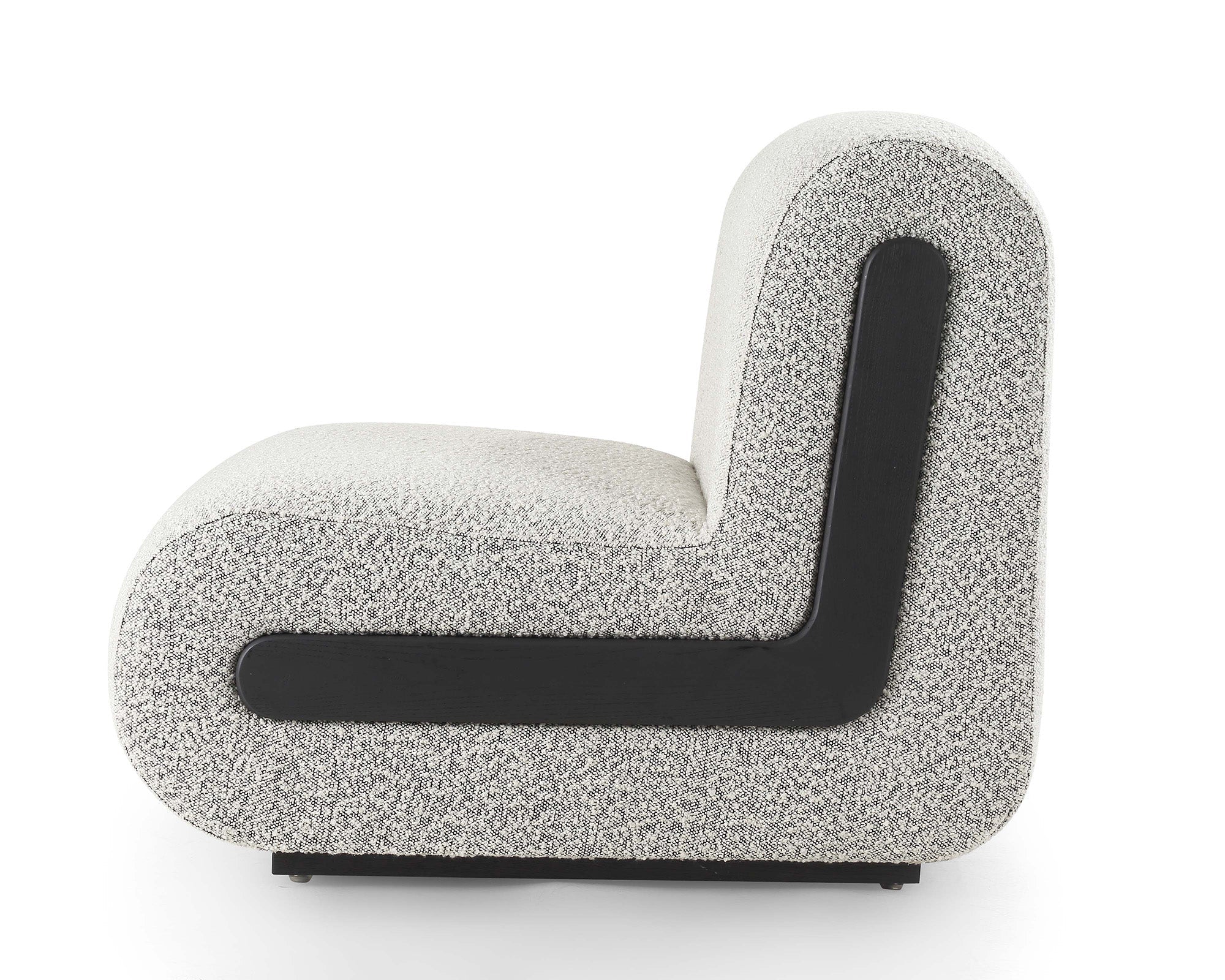 Bola Armchair - Whisk Grey Boucle & Black